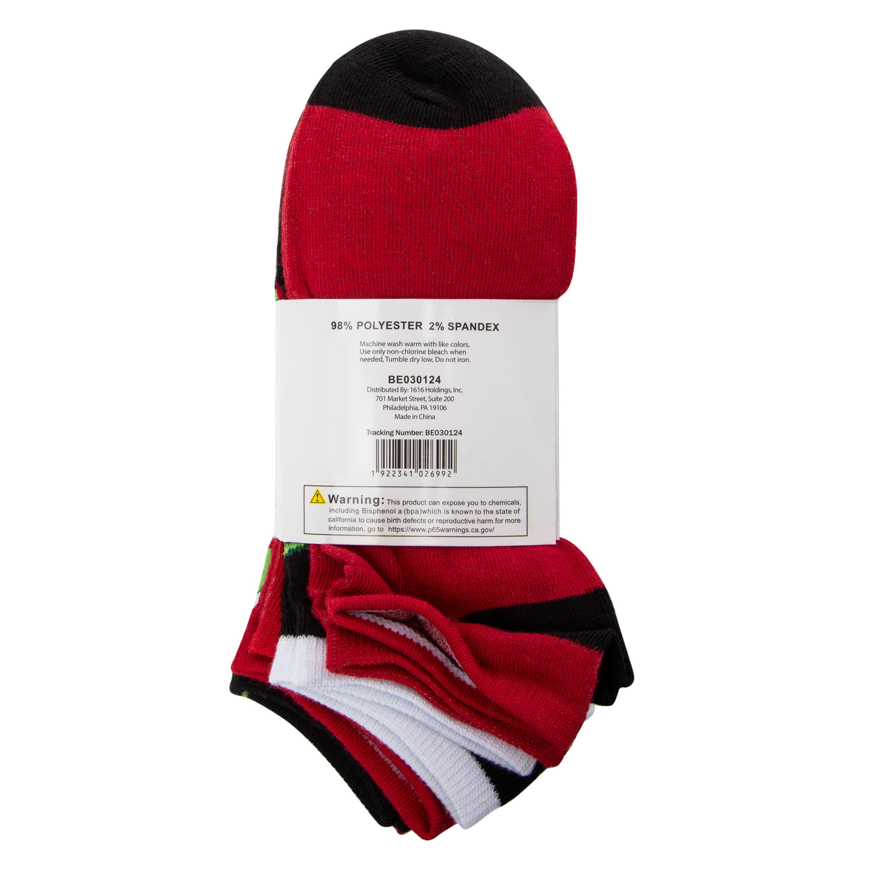 Ladies Assorted Rose Low-Cut Socks 10-Pack