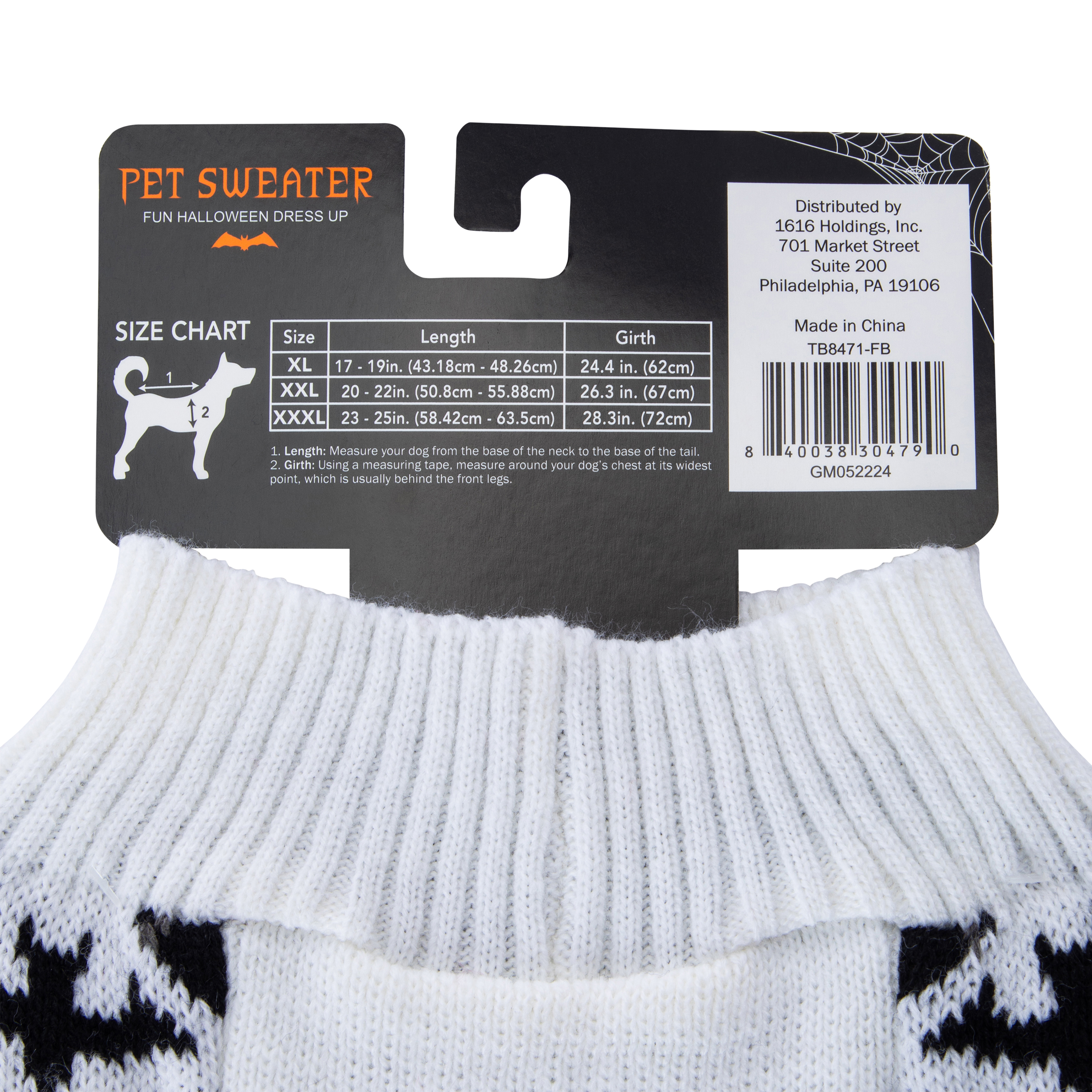 Large Dog Halloween Pet Sweater