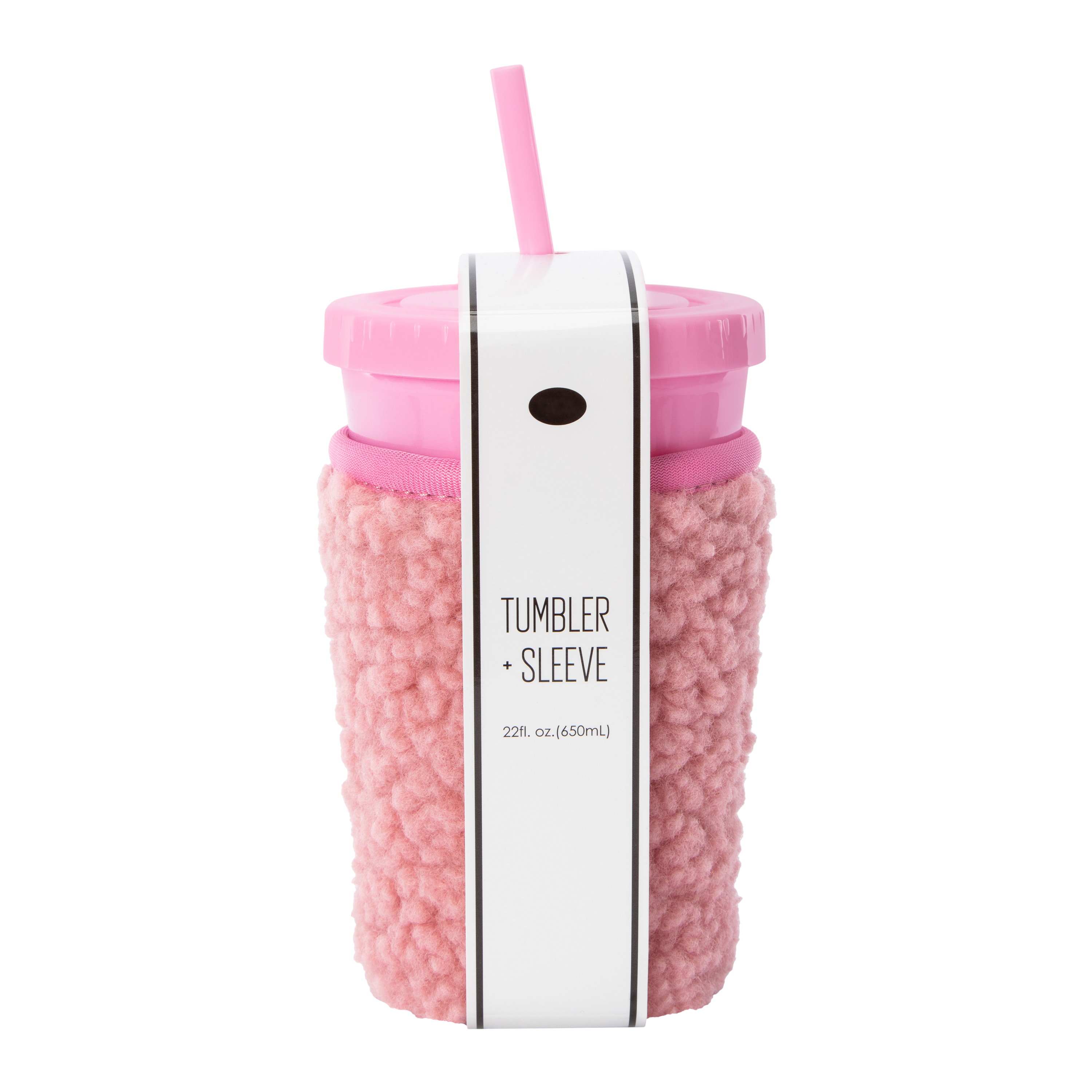 Tumbler With Plush Drink Sleeve 22oz