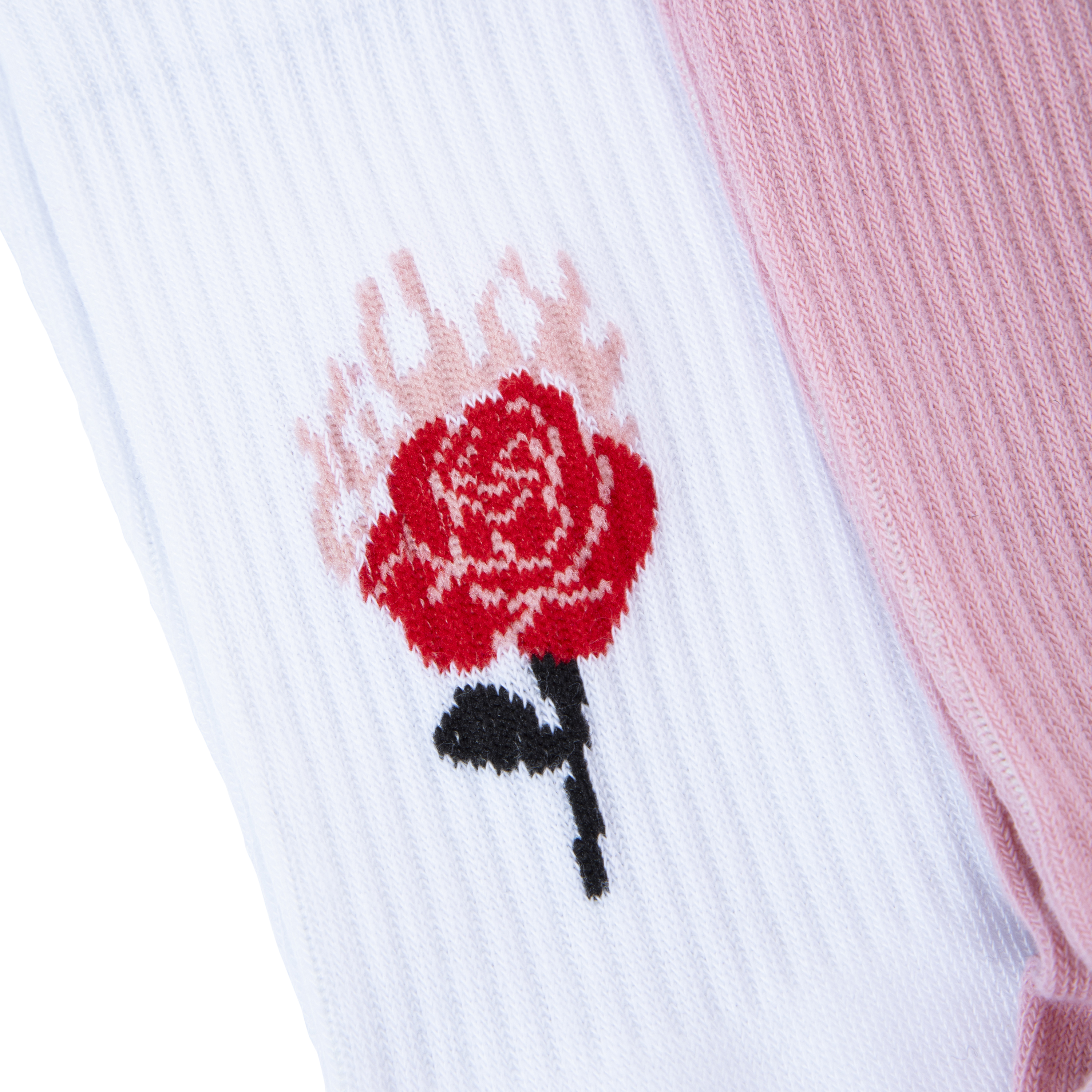 Ladies Flaming Rose Crew Socks 5-Pack