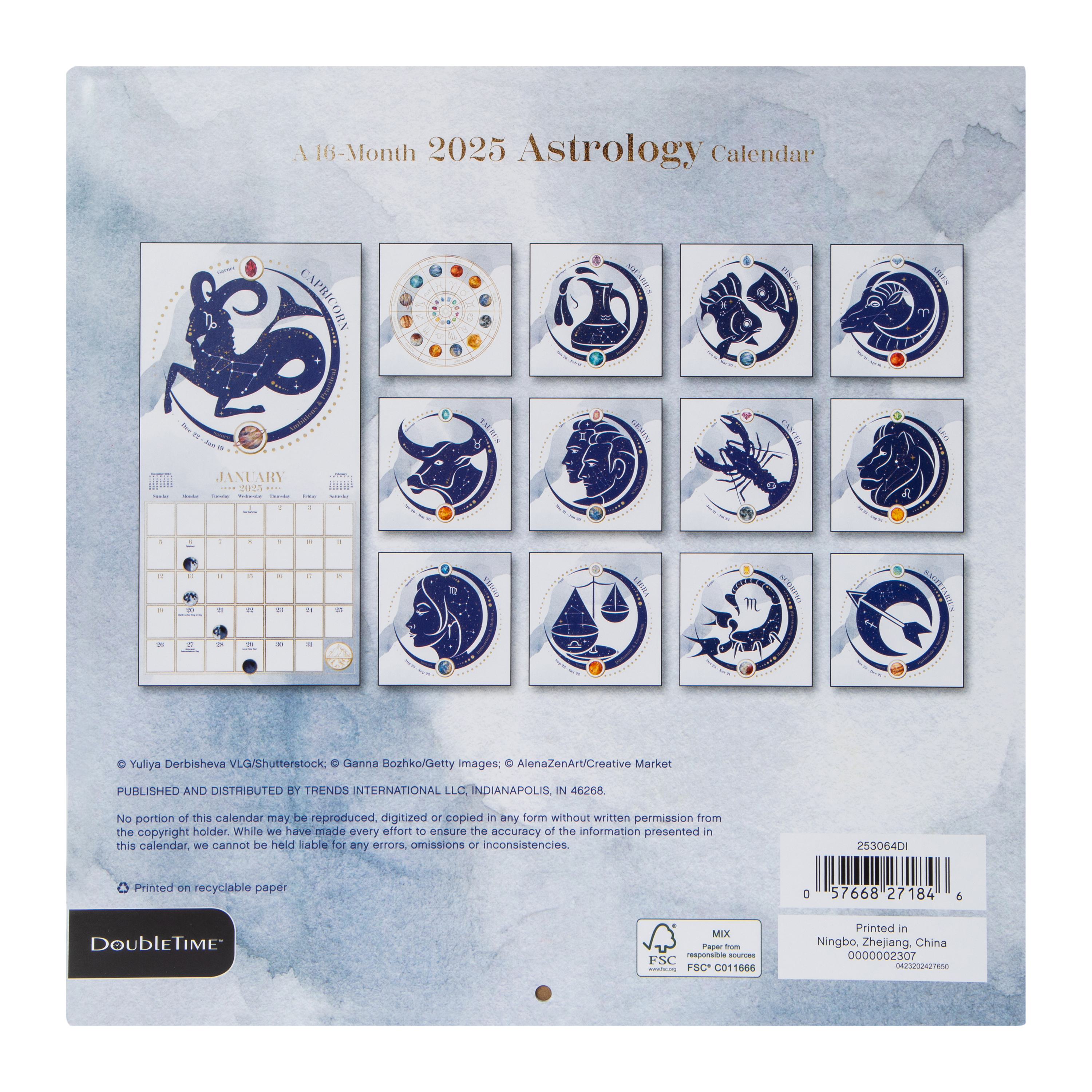 Trendy 16-Month 2025 Calendar