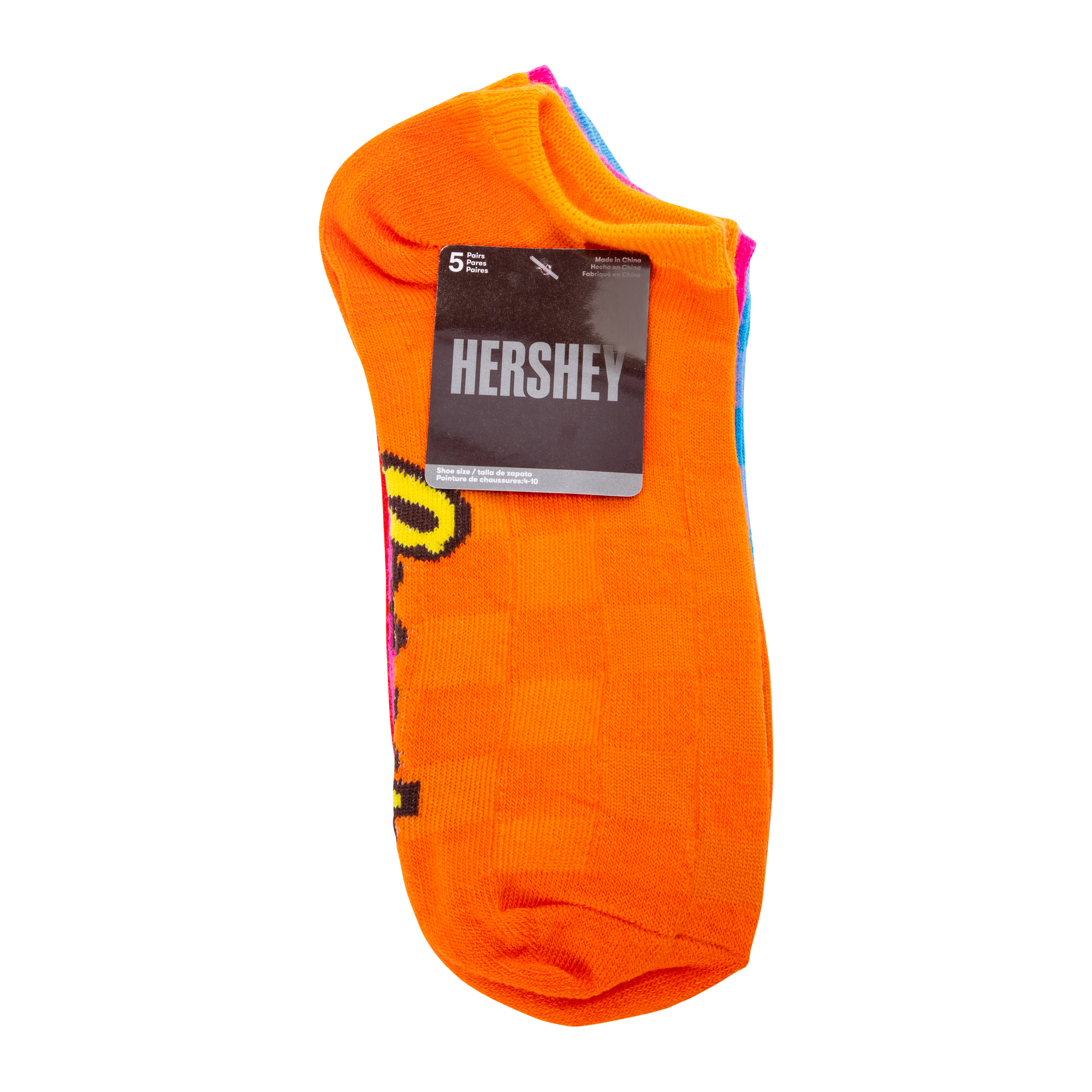 Hershey® Assorted Ladies No-Show Socks 5-Pack