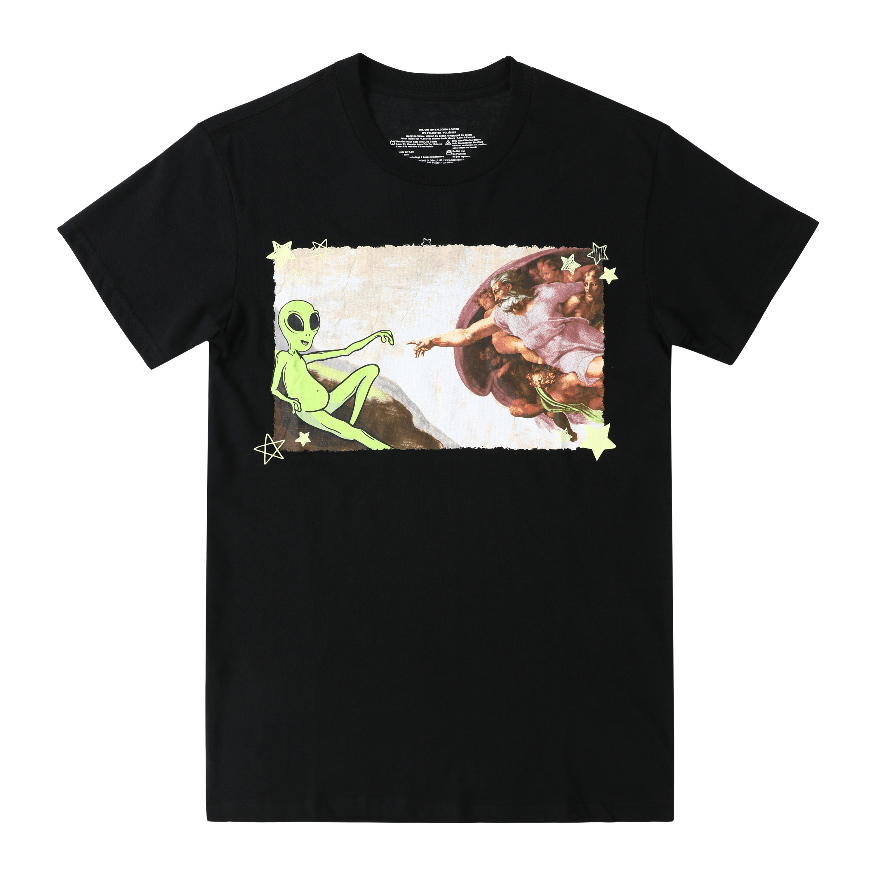 ●HOODHOOD● Alien graphic overfit man to man navy HDBD03TS0 Alien graphic overfit half sleeve T-shirt - HOODHOOD | 60