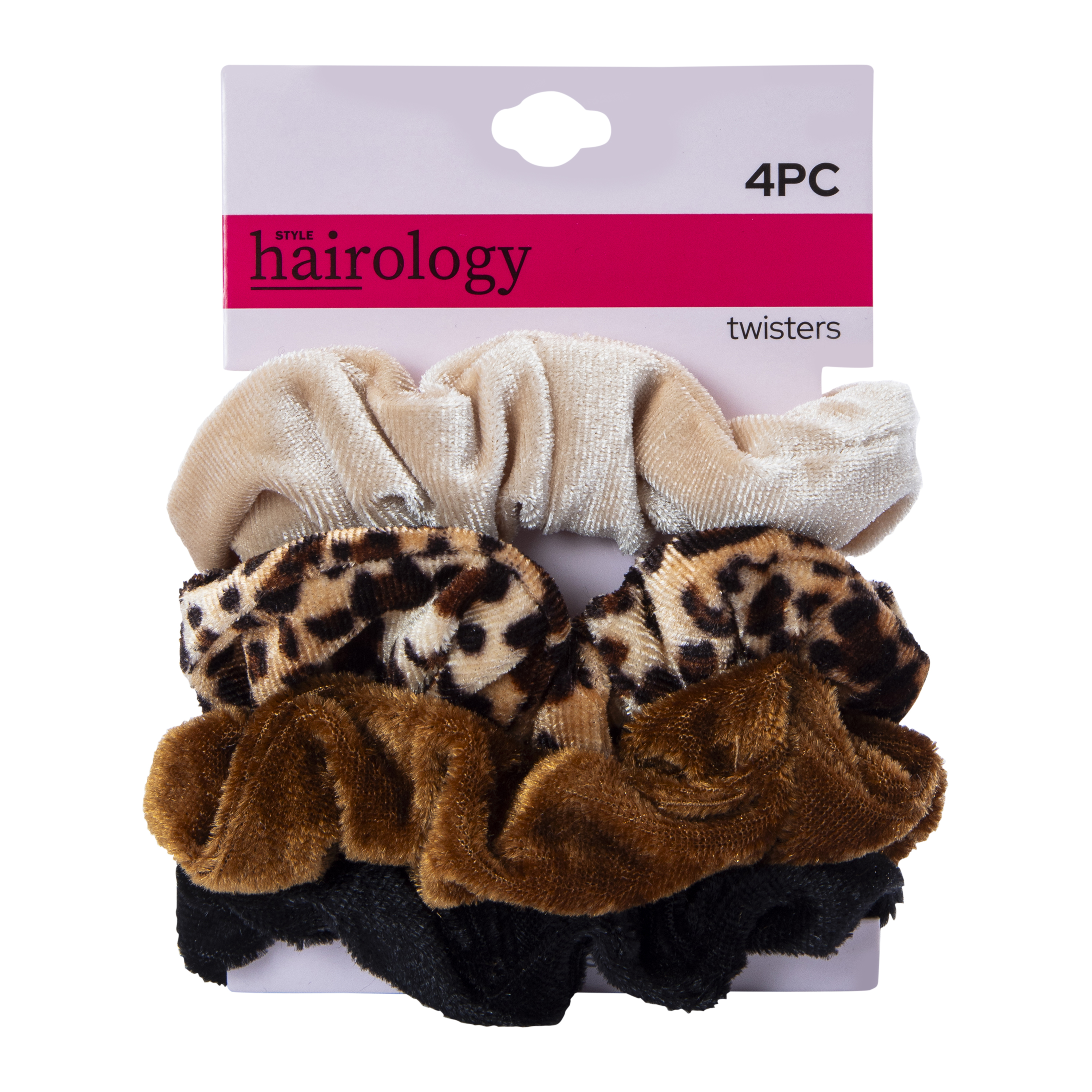 Velvet Twister Scrunchie Set 4-Count | Five Below