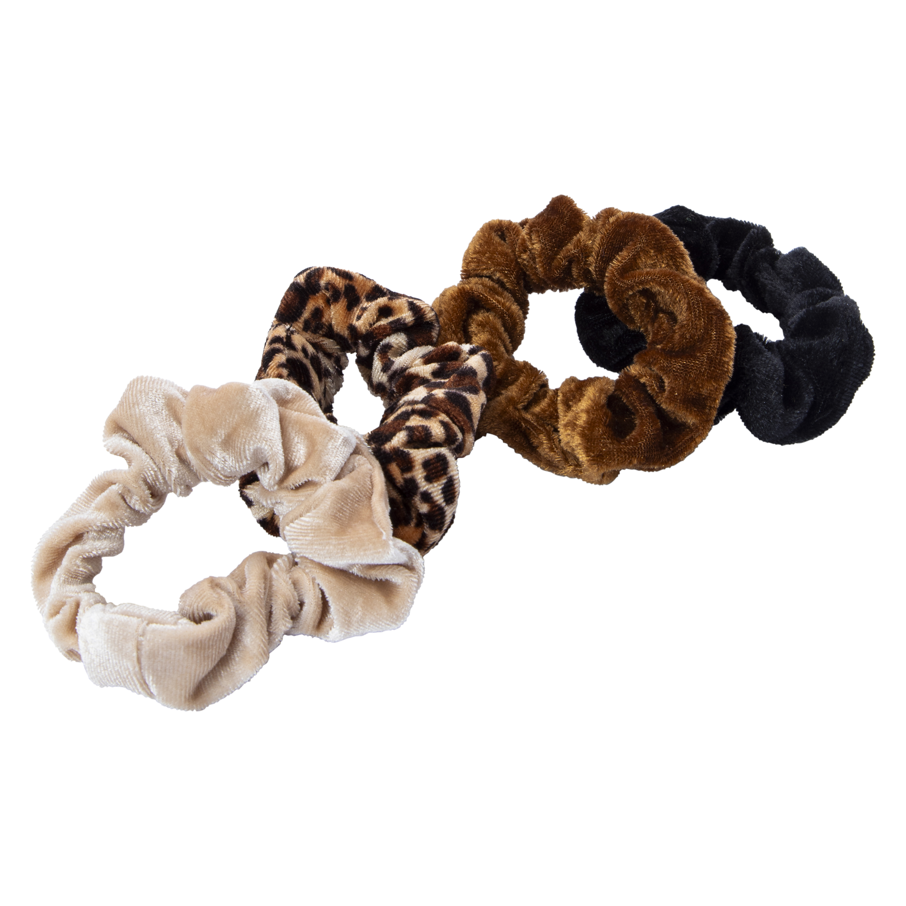 Velvet Twister Scrunchie Set 4-Count