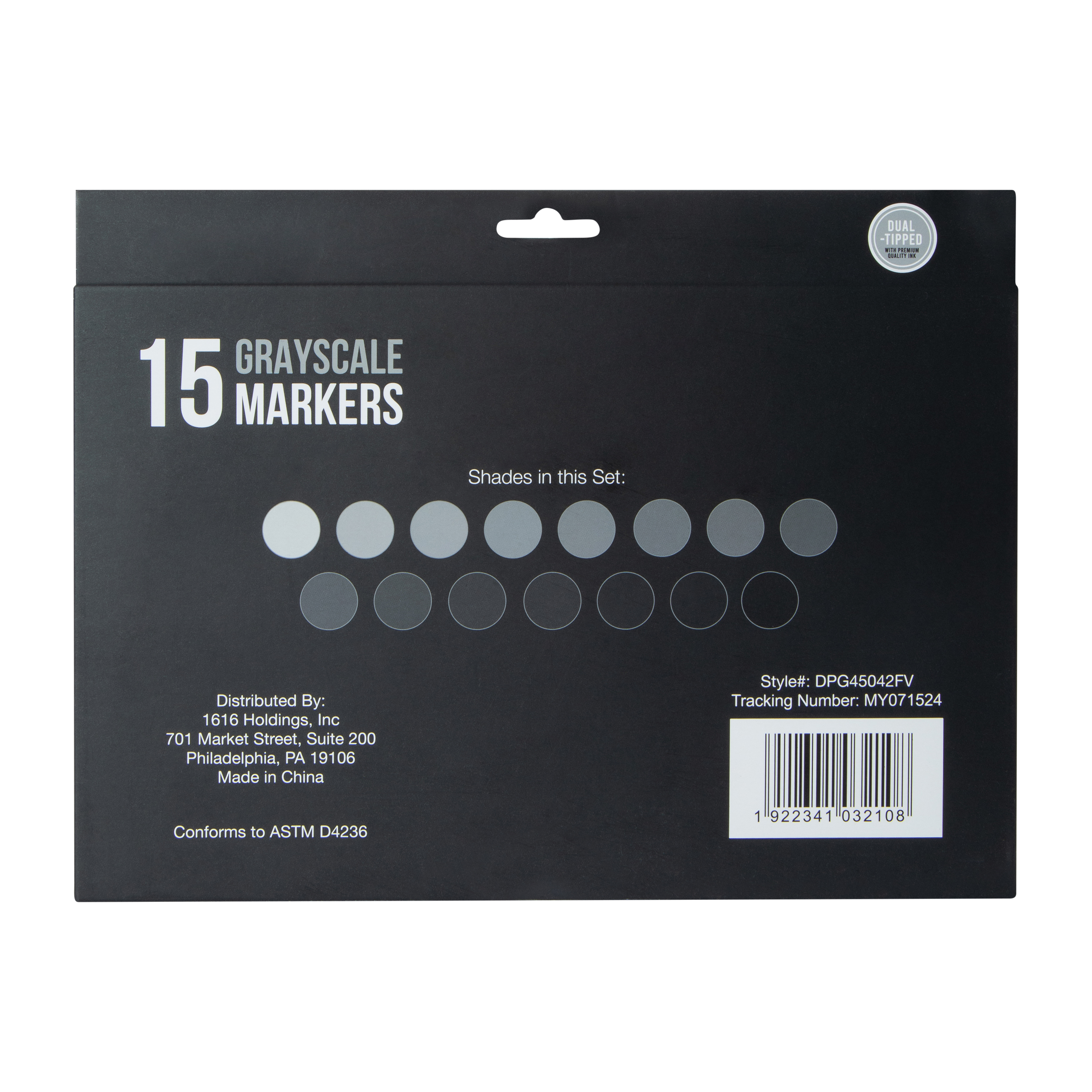 Grayscale Markers 15-Count