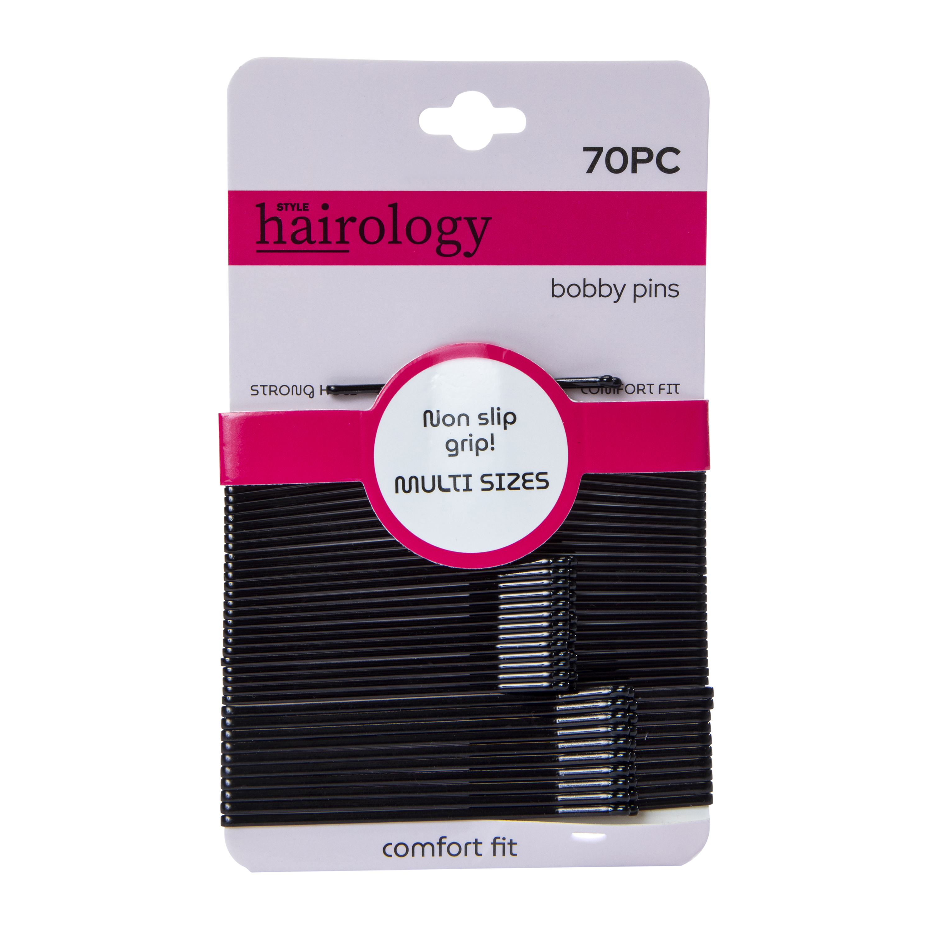 Black Comfort Grip Bobby Pins 70-Count