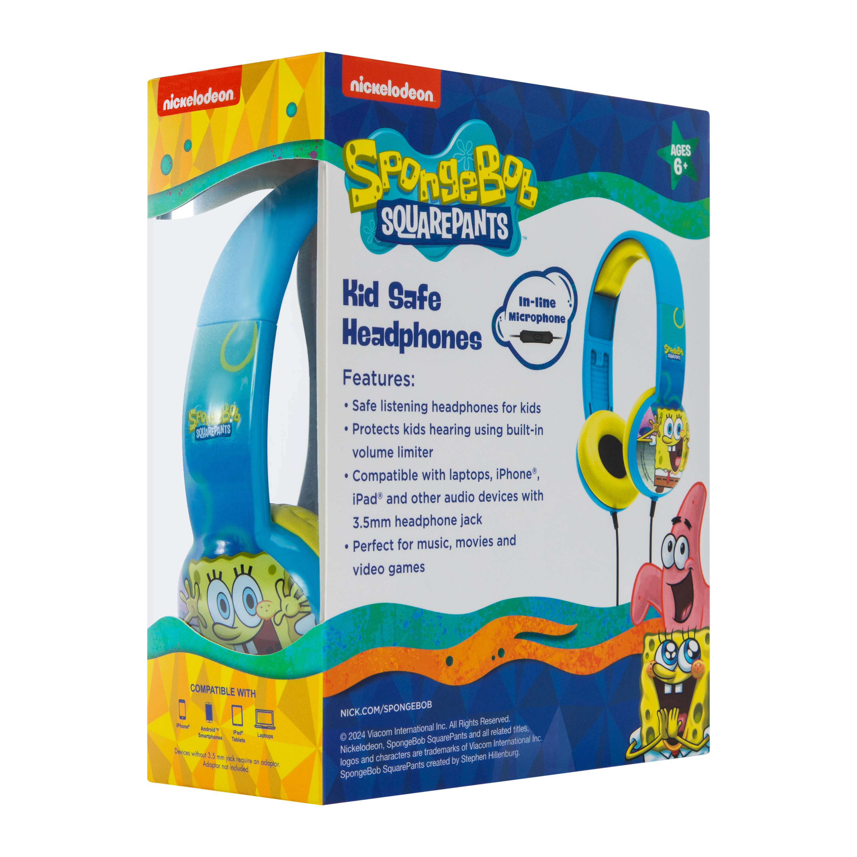 SpongeBob SquarePants™ Kid-Safe Headphones with Mic