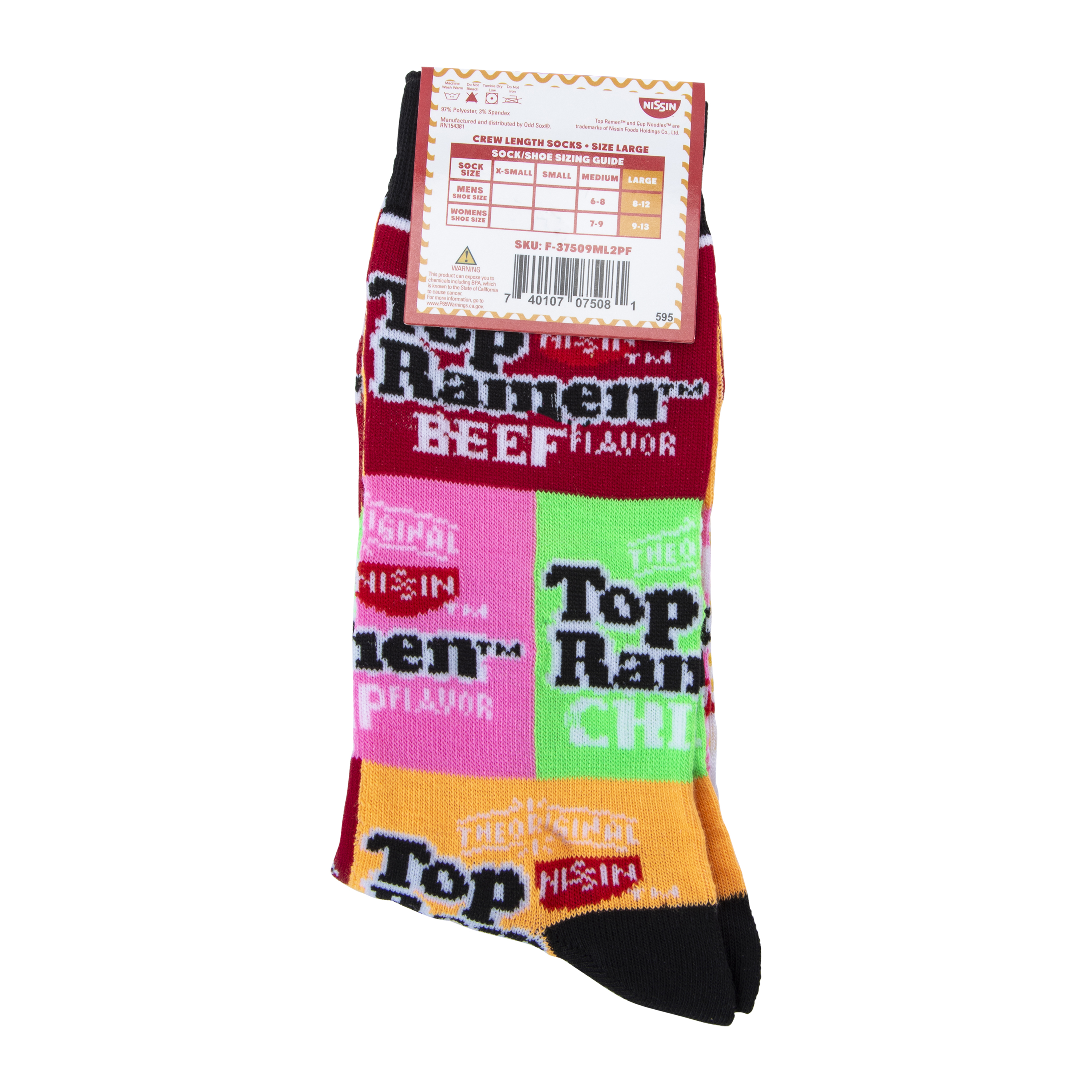 Mens Nissin™ Ramen Noodles Crew Socks 2-Pack