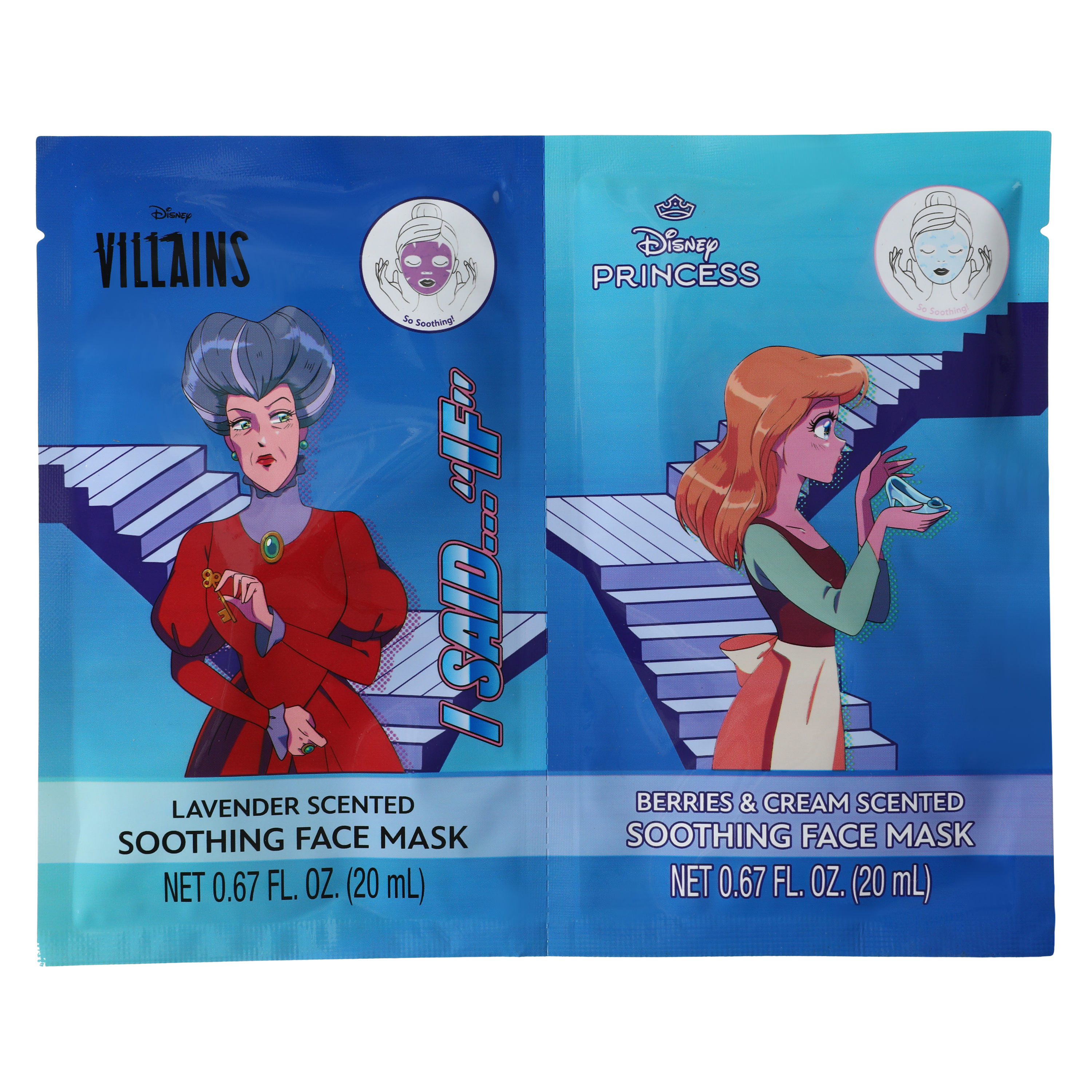 Disney Princess & Villains Face Mask Set 2-Count