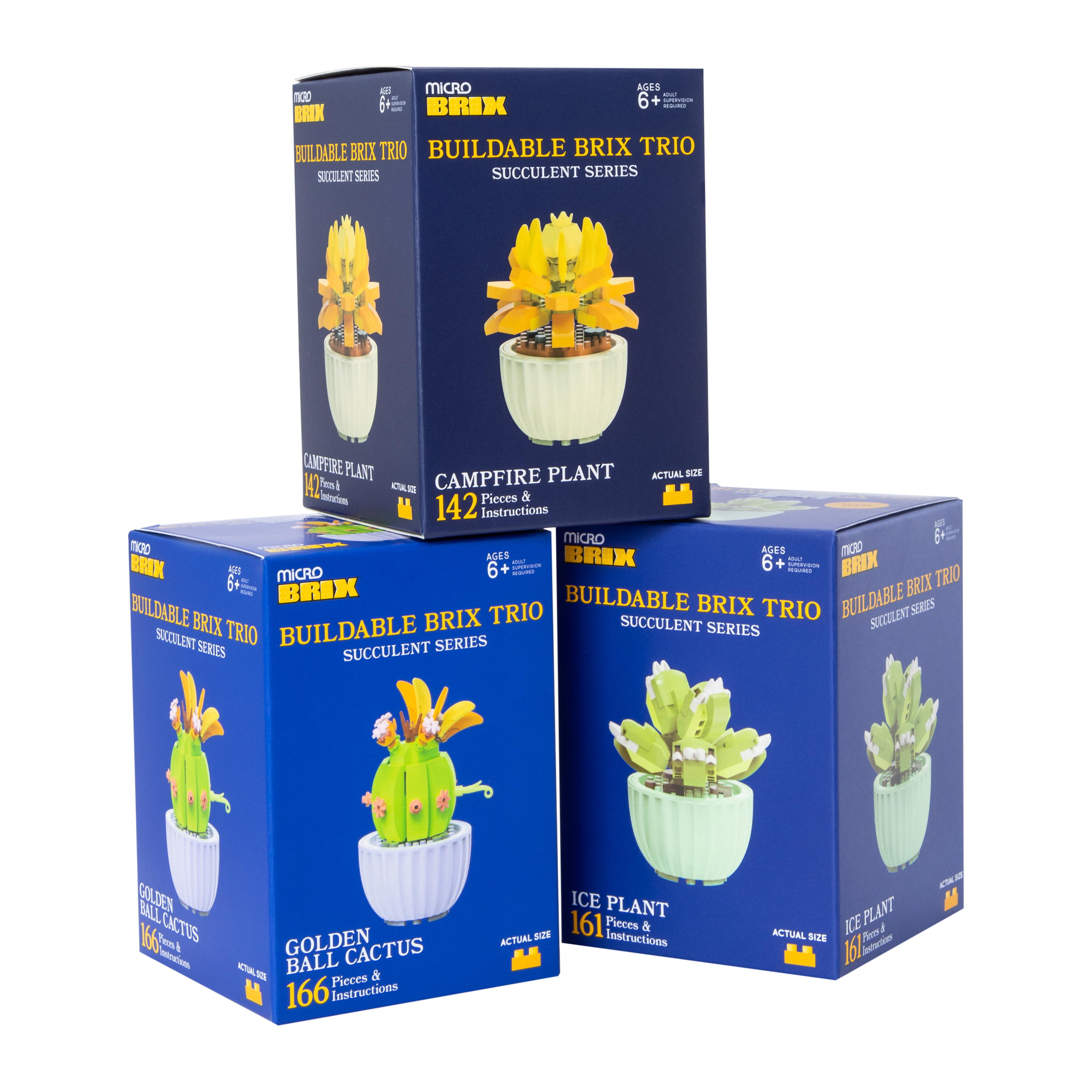 Five Below Succulent Buildable Brix Trio 3-Pack | Hamilton Place