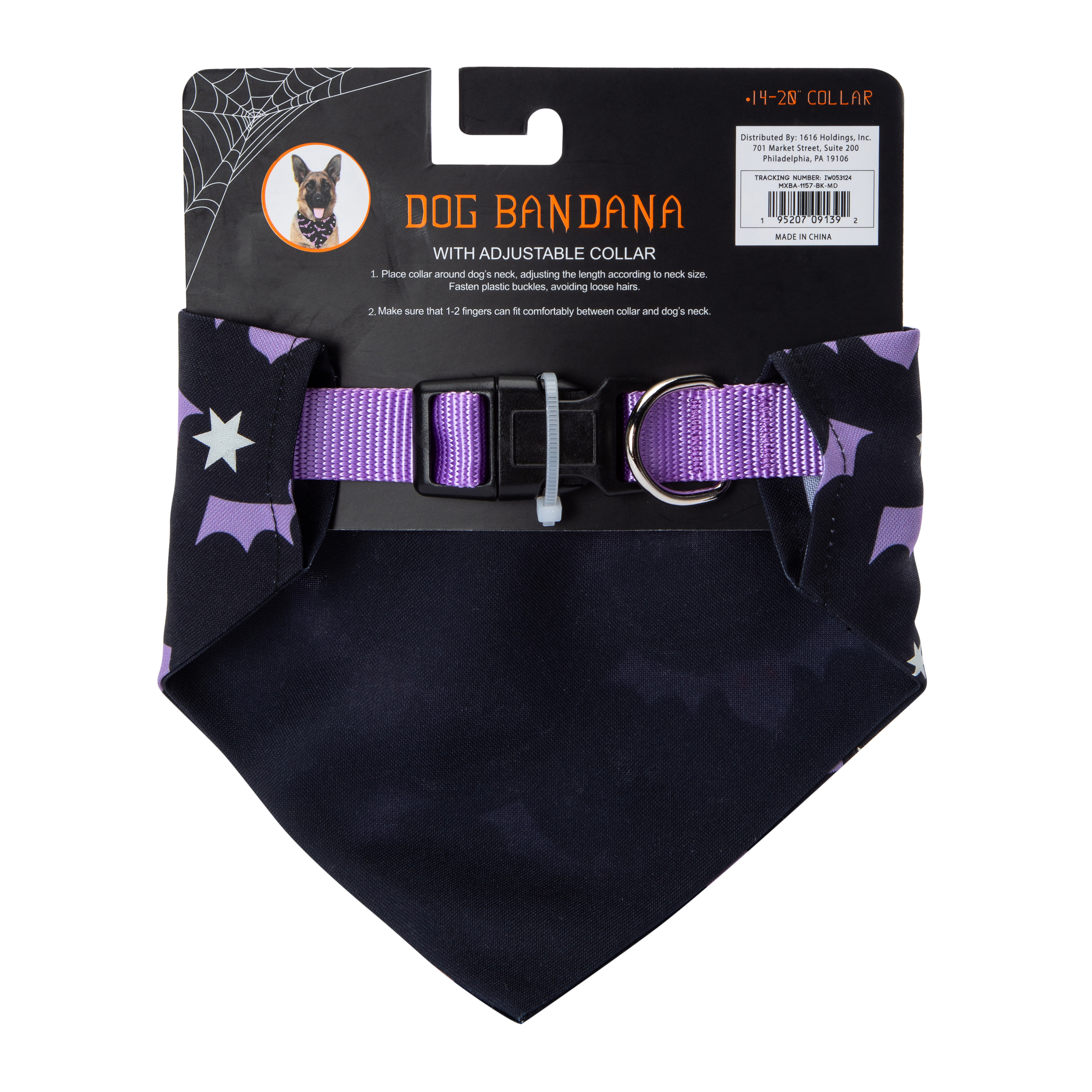 Halloween Dog Bandana With Adjustable Collar