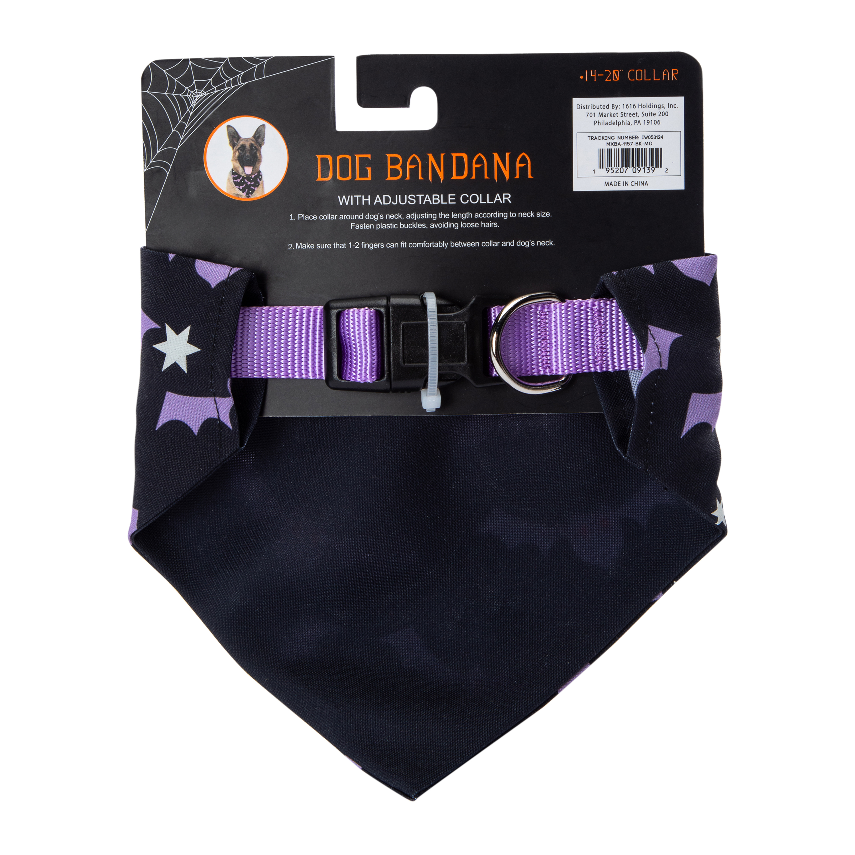 Halloween Dog Bandana With Adjustable Collar