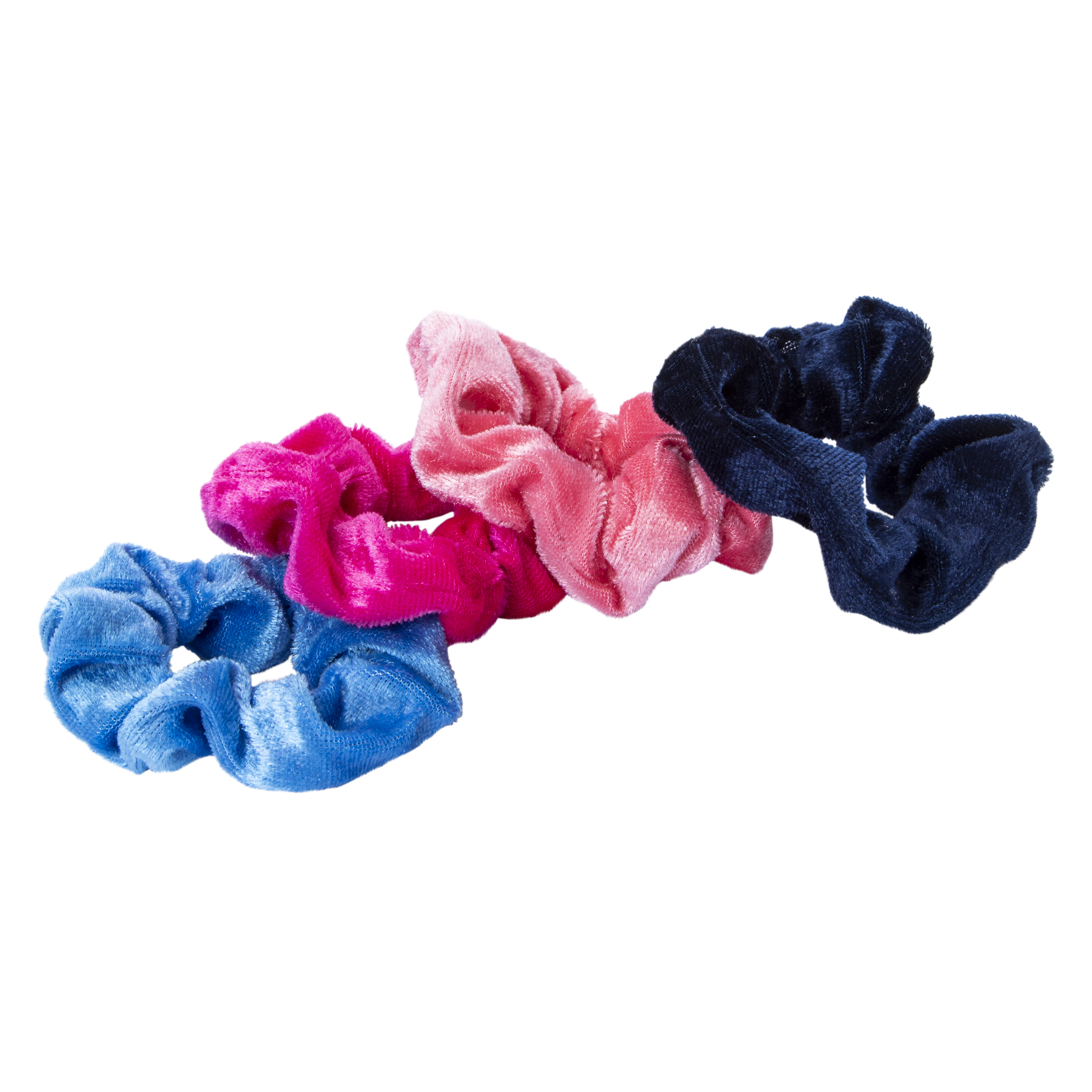 Assorted Velvet Twister Scrunchie Set 4-Count