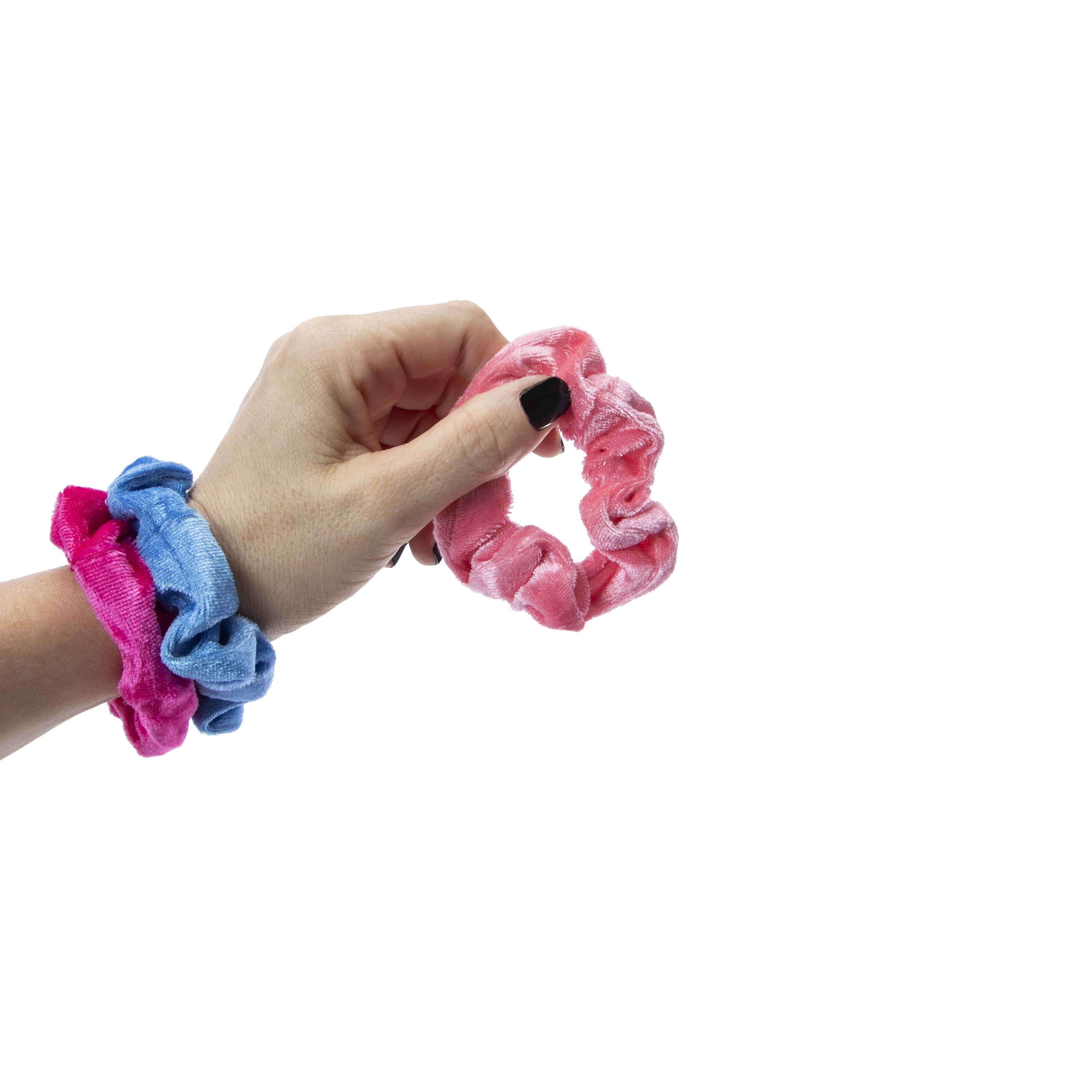 Assorted Velvet Twister Scrunchie Set 4-Count