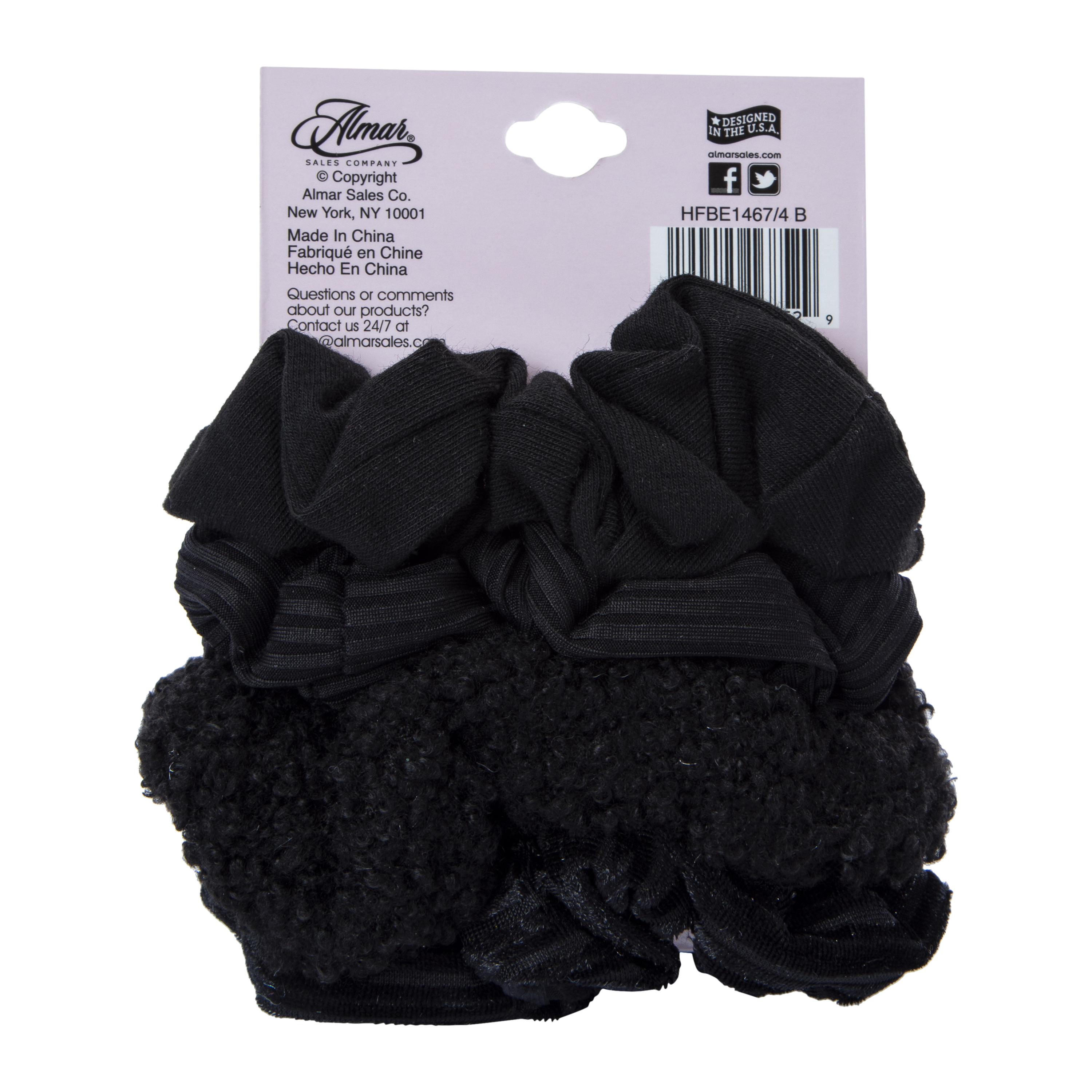 Assorted Twister Scrunchie Set 4-Count