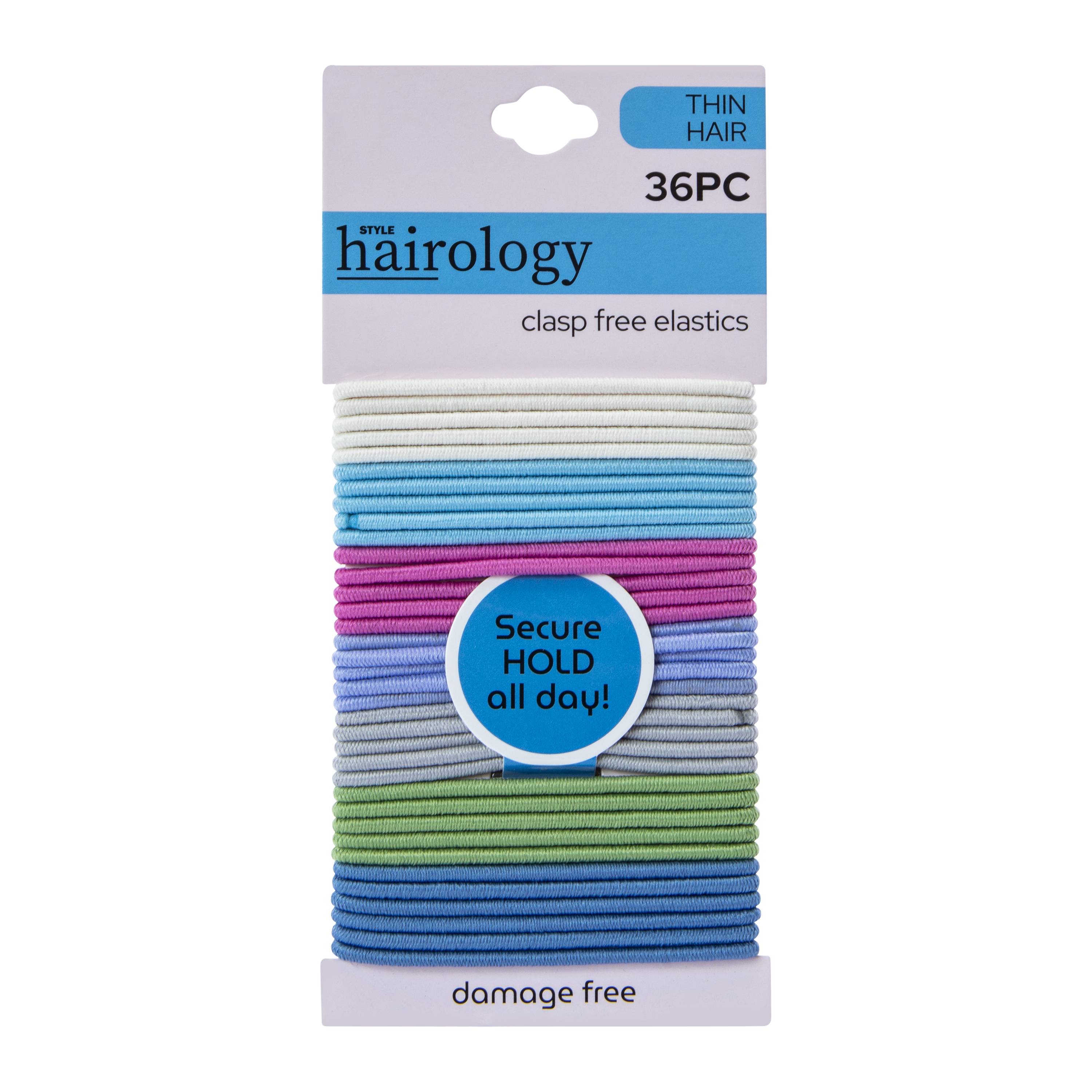 Clasp-Free Elastics 36-Count - Thin Hair