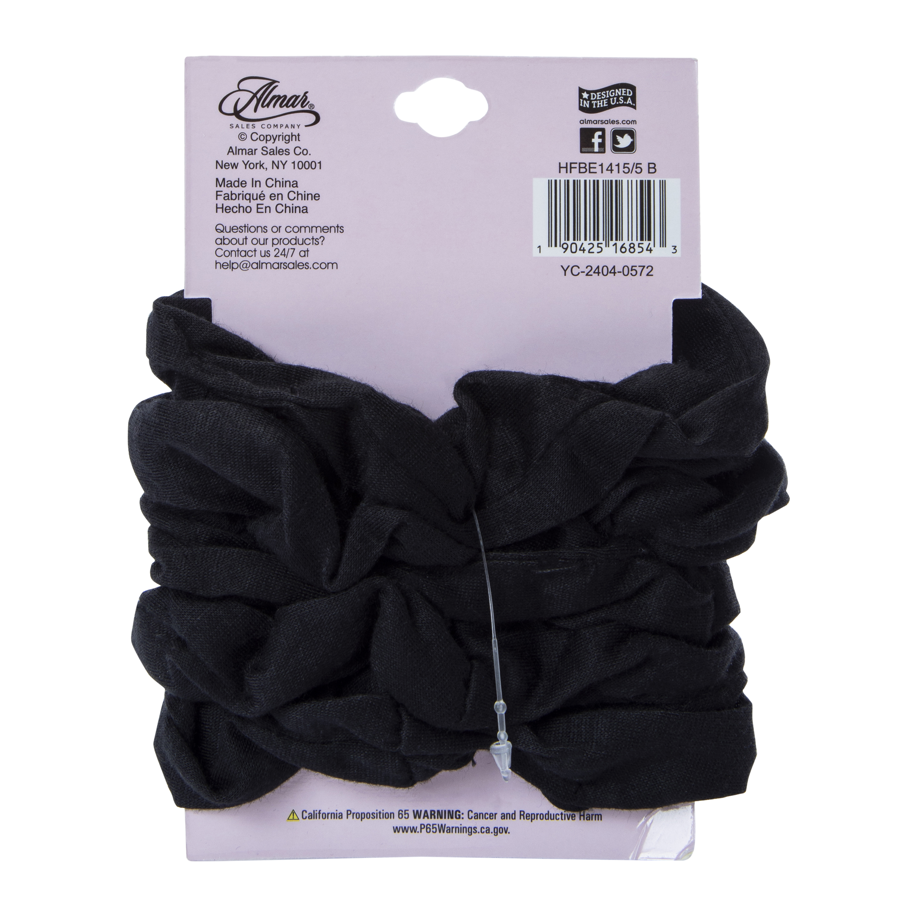 Jersey Fabric Scrunchie Set 5-Count