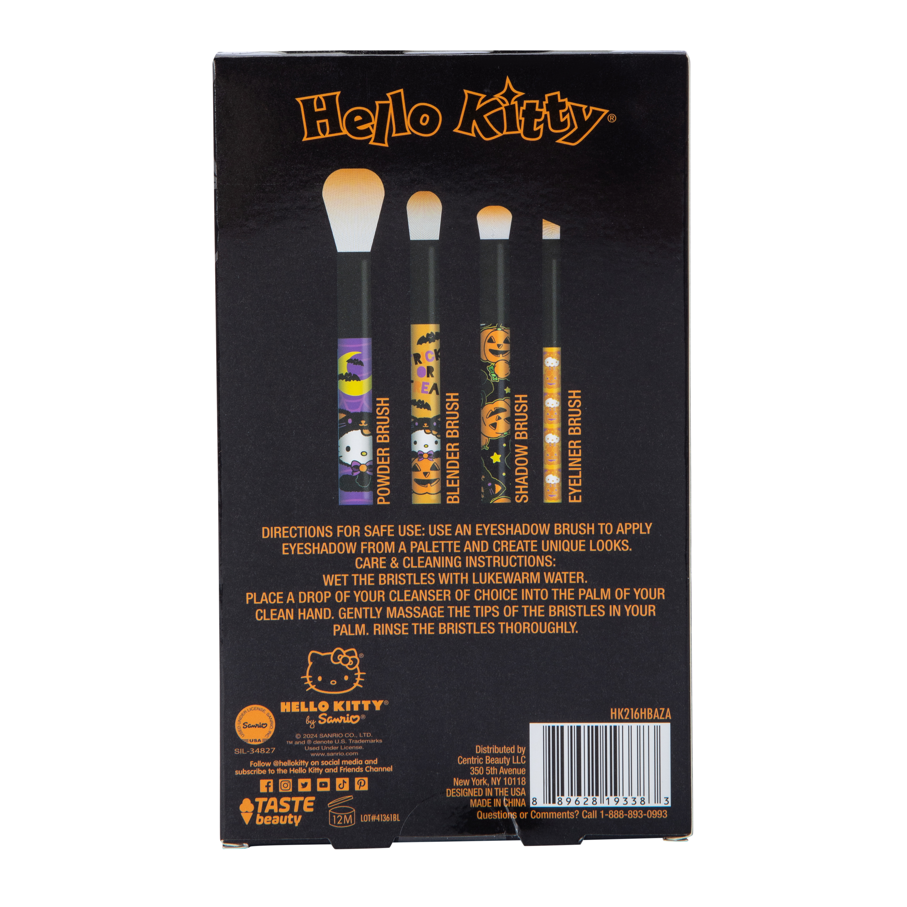 Halloween Cosmetic Brush Set 4-Piece