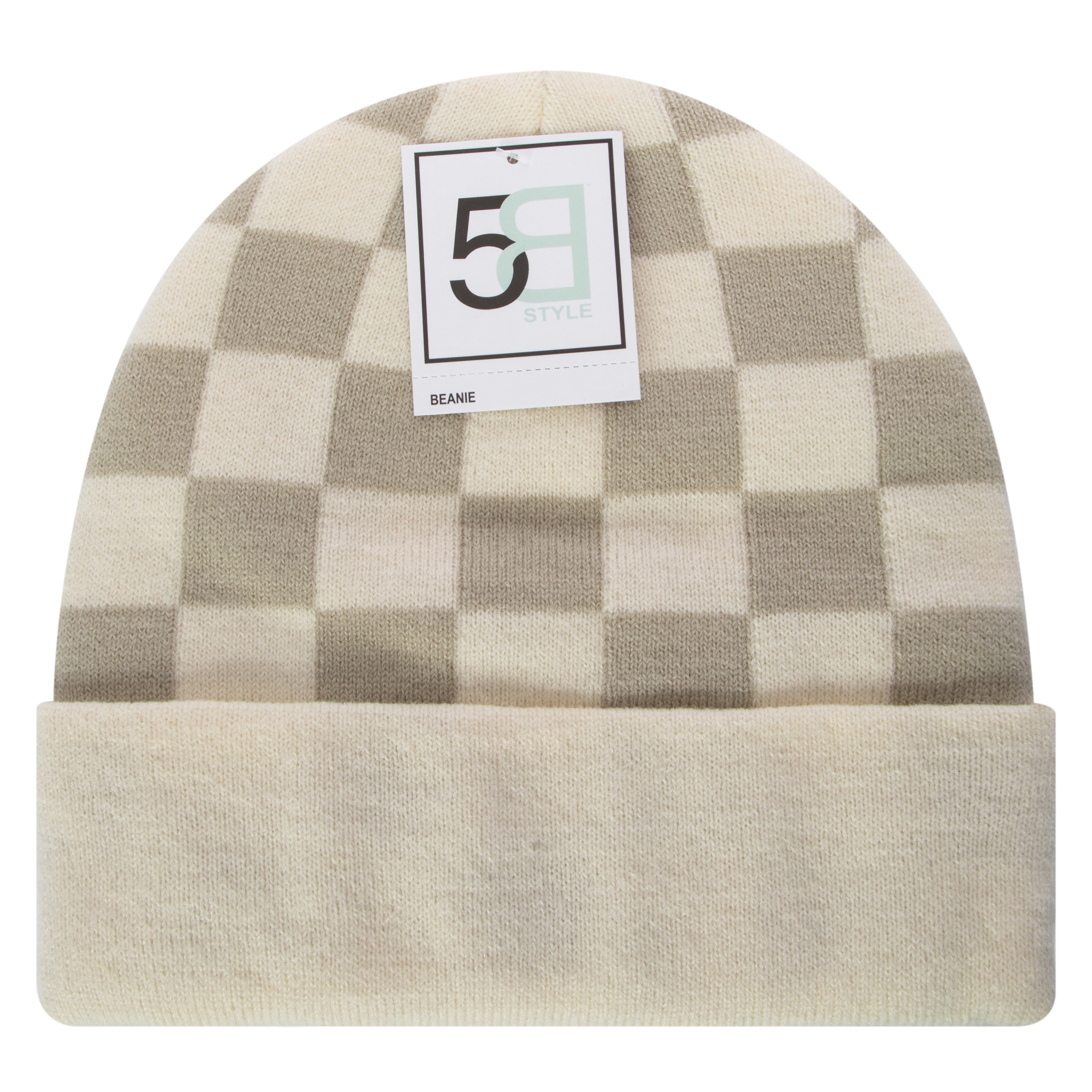 Patterned Knit Beanie Hat