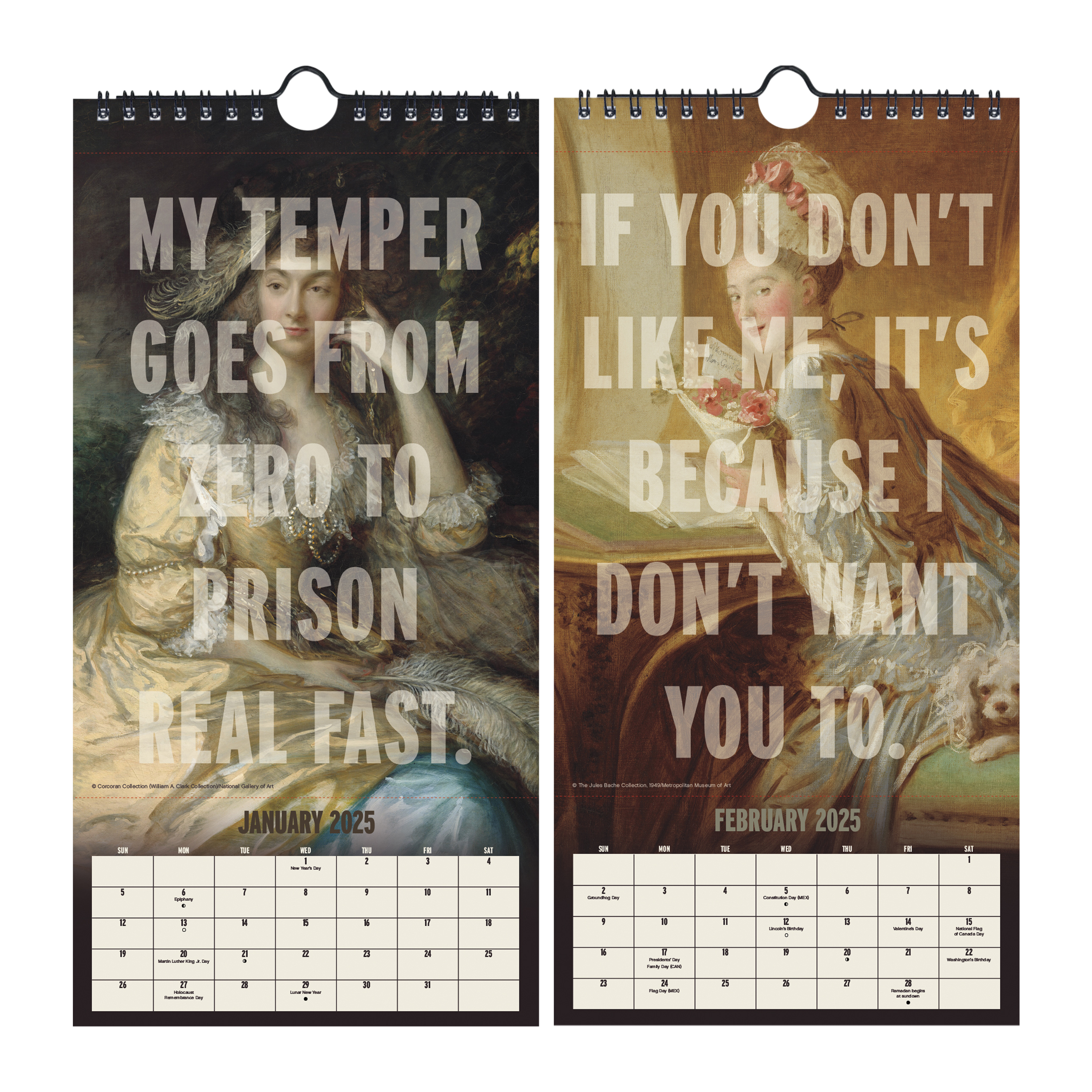 Trends 16-Month 2025 Calendar With Posters