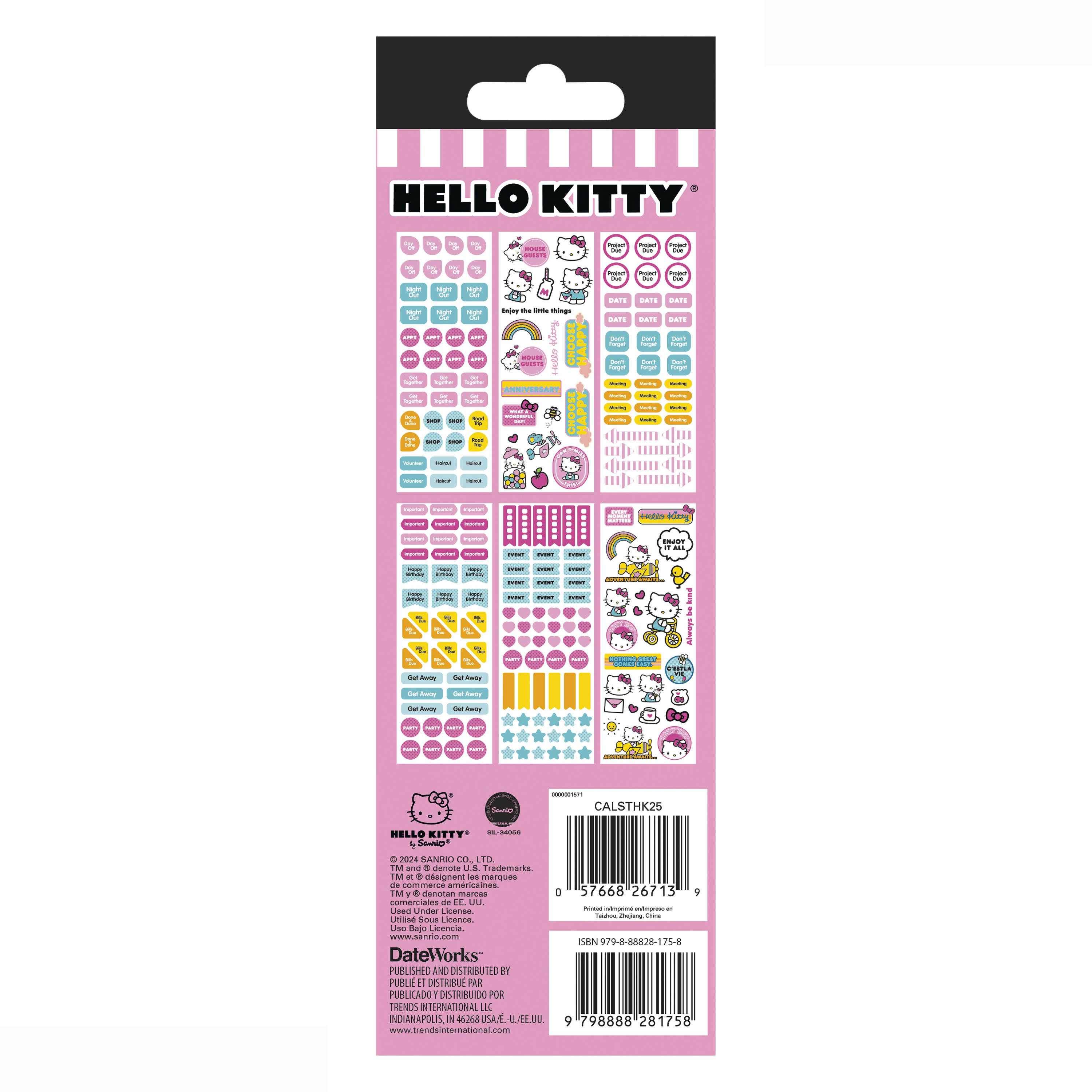 Calendar Stickers 6-Sheets