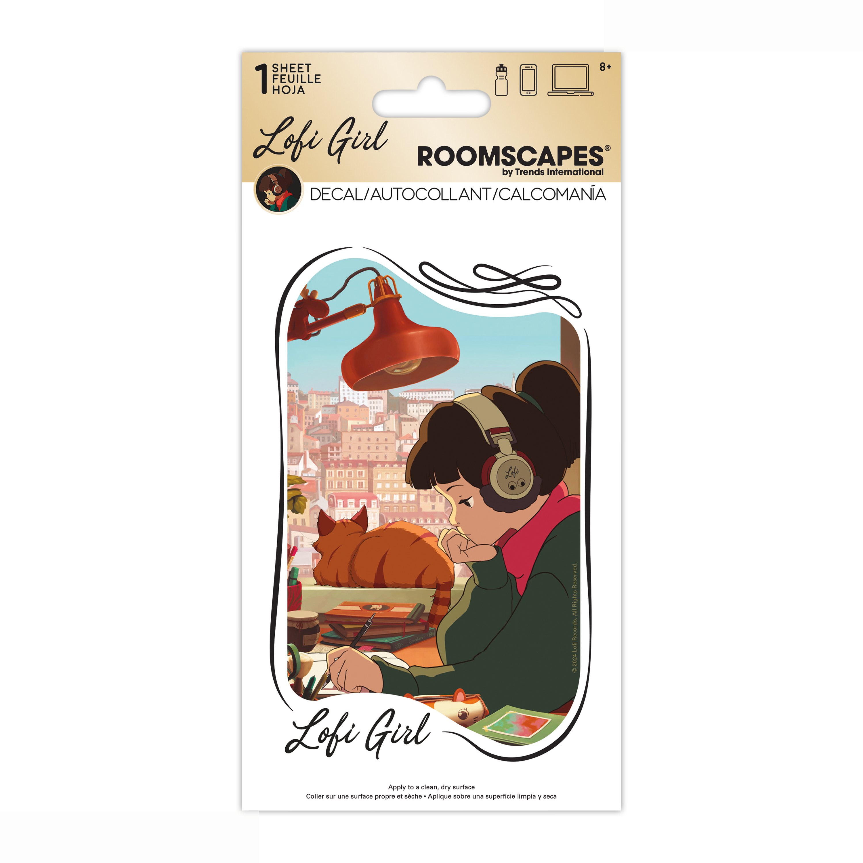 Roomscapes® Lofi Girl Decal 4in x 8in