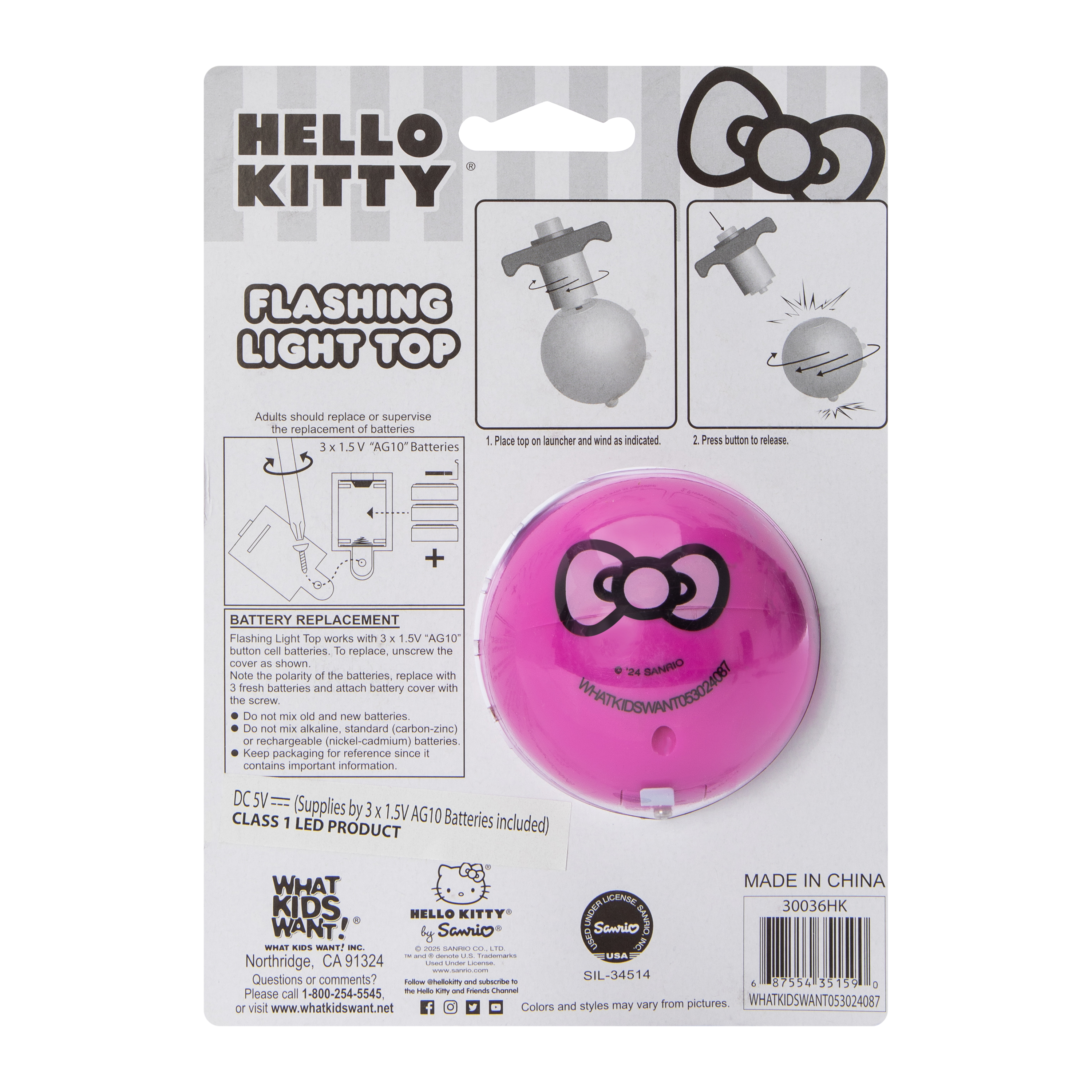 Character Flashing Light Top