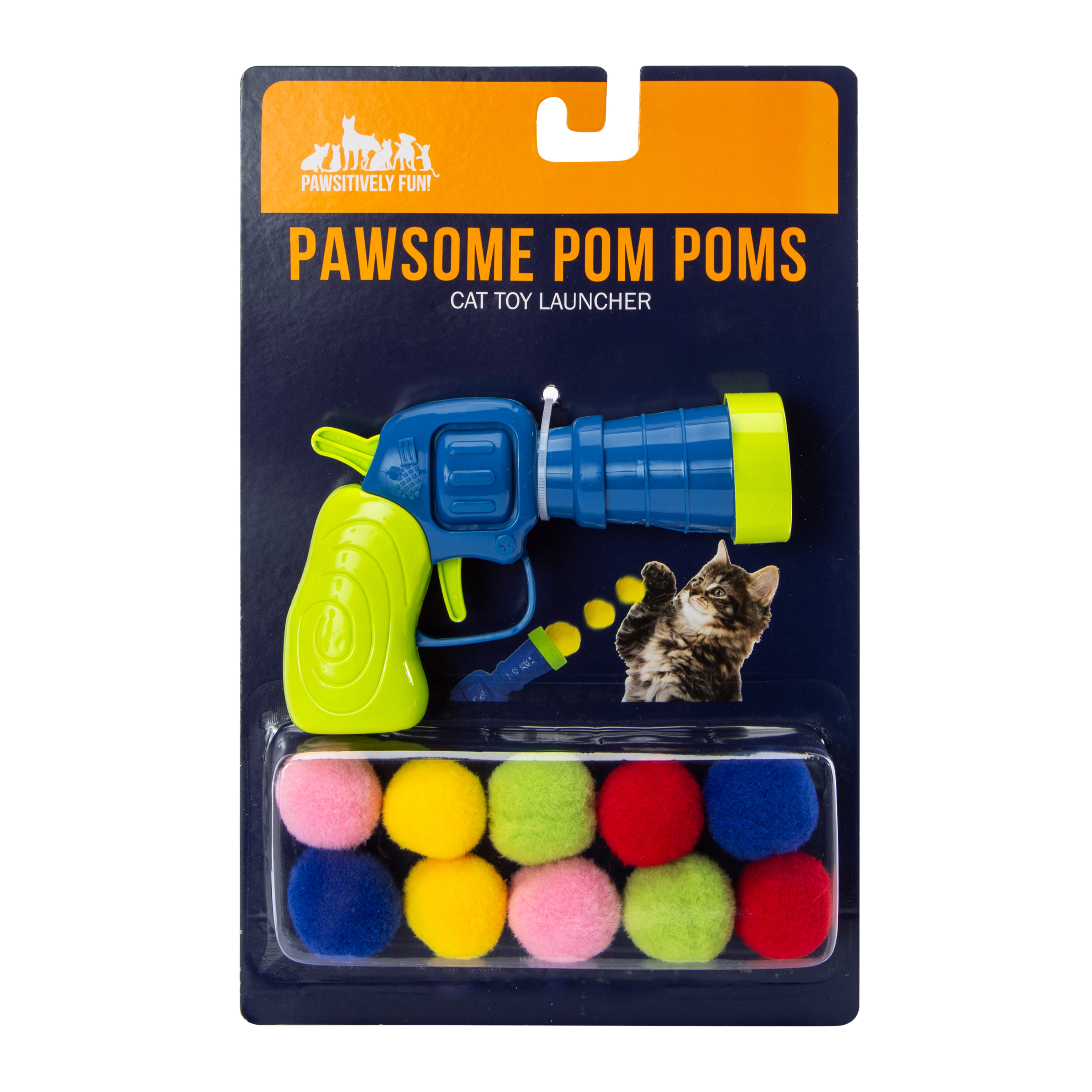 Pawsome Pom Pom Launcher Cat Toy