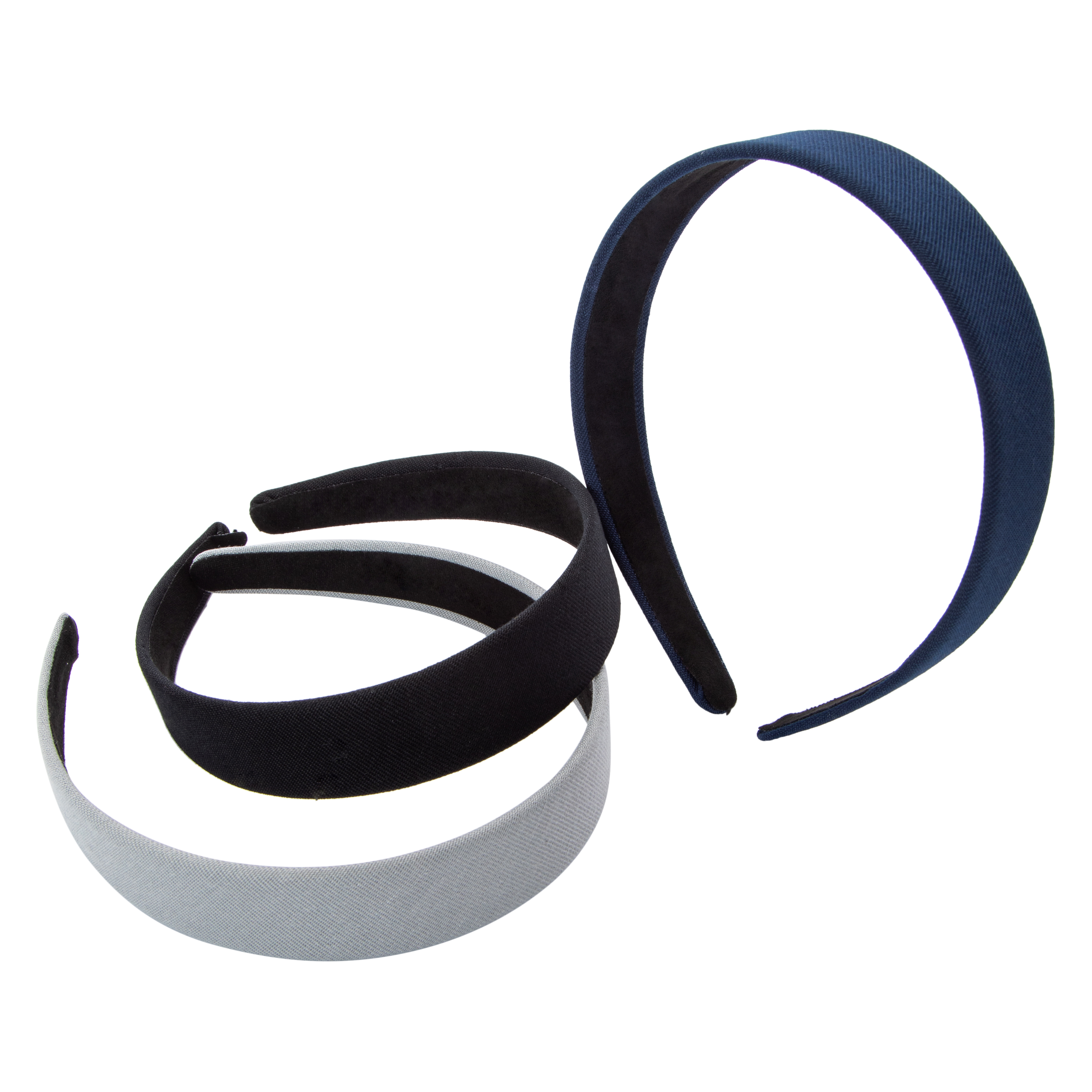 Solid Comfort Fit Headbands 3-Count