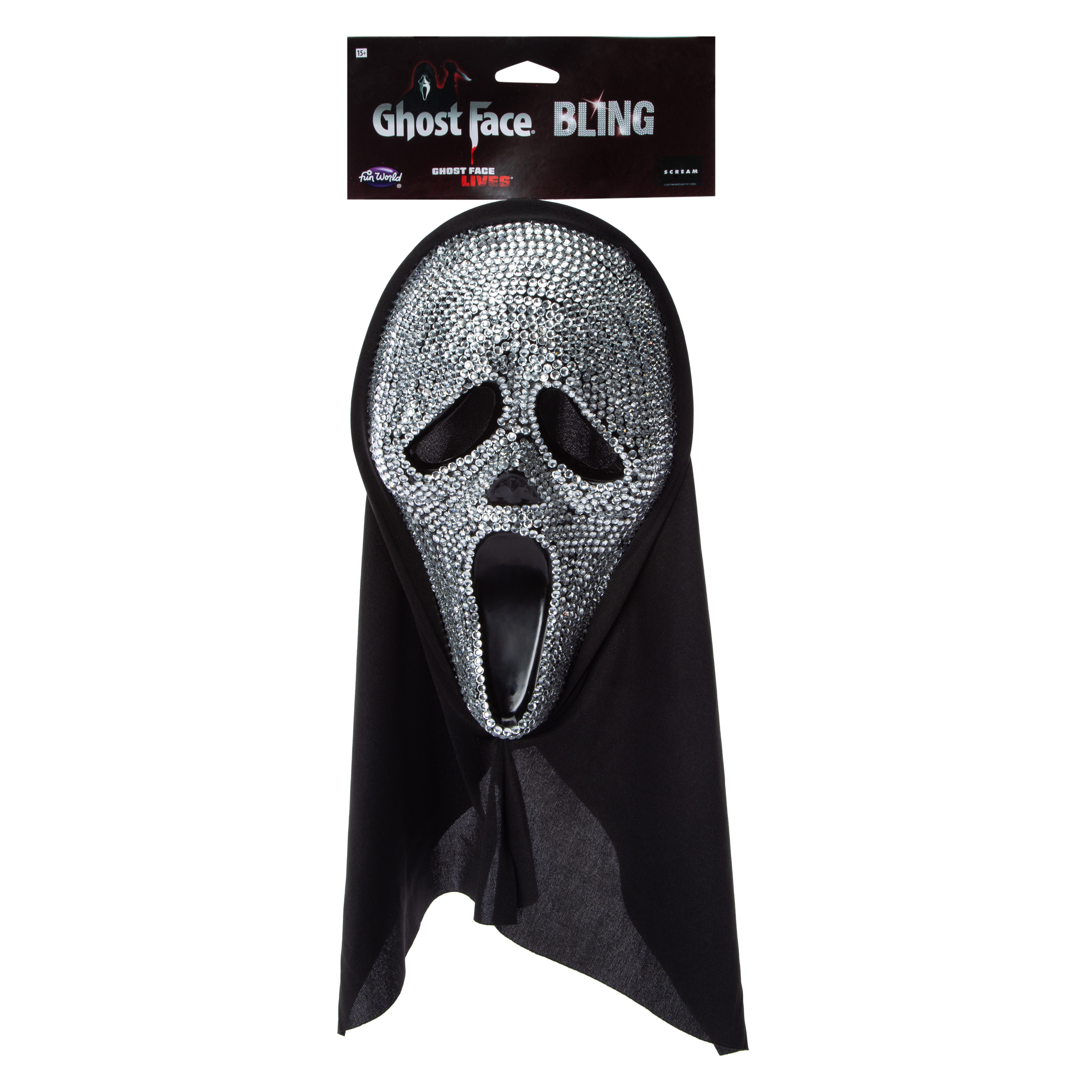 Ghost Face® Bling Costume Mask - Silver