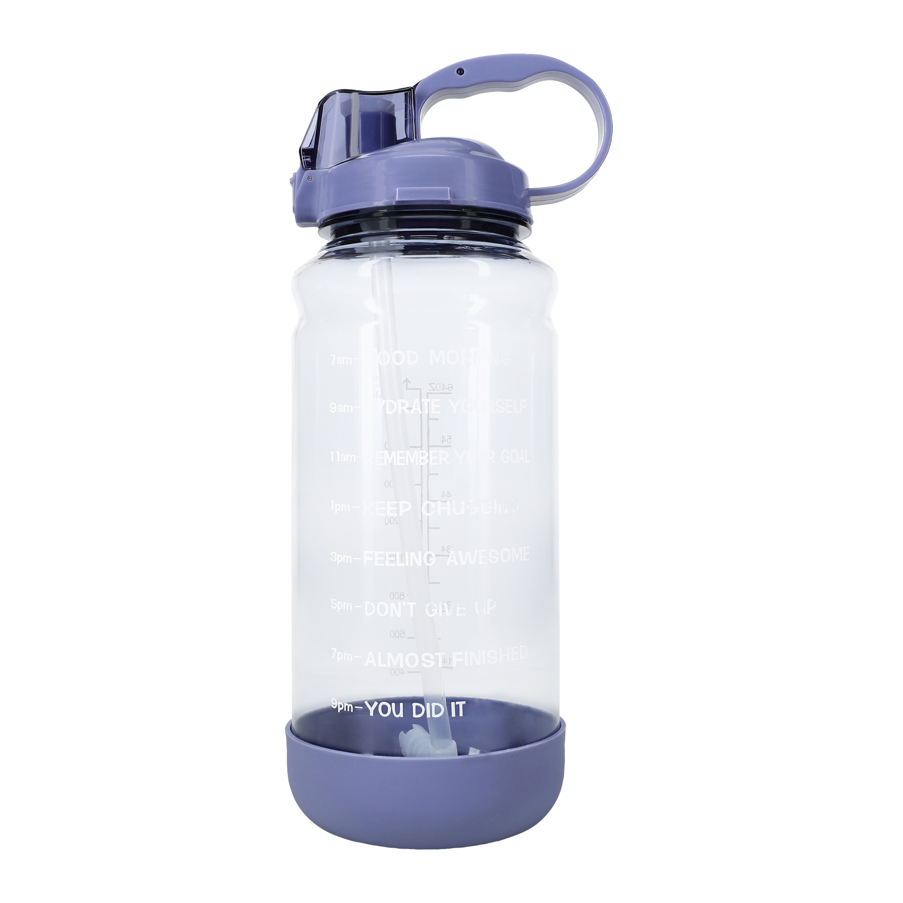 MAMEIDO 1.5 Litre Motivational Water Bottle – Tritan BPA-Free Plastic, Leakproof, With Time Marker, Carbon Grey