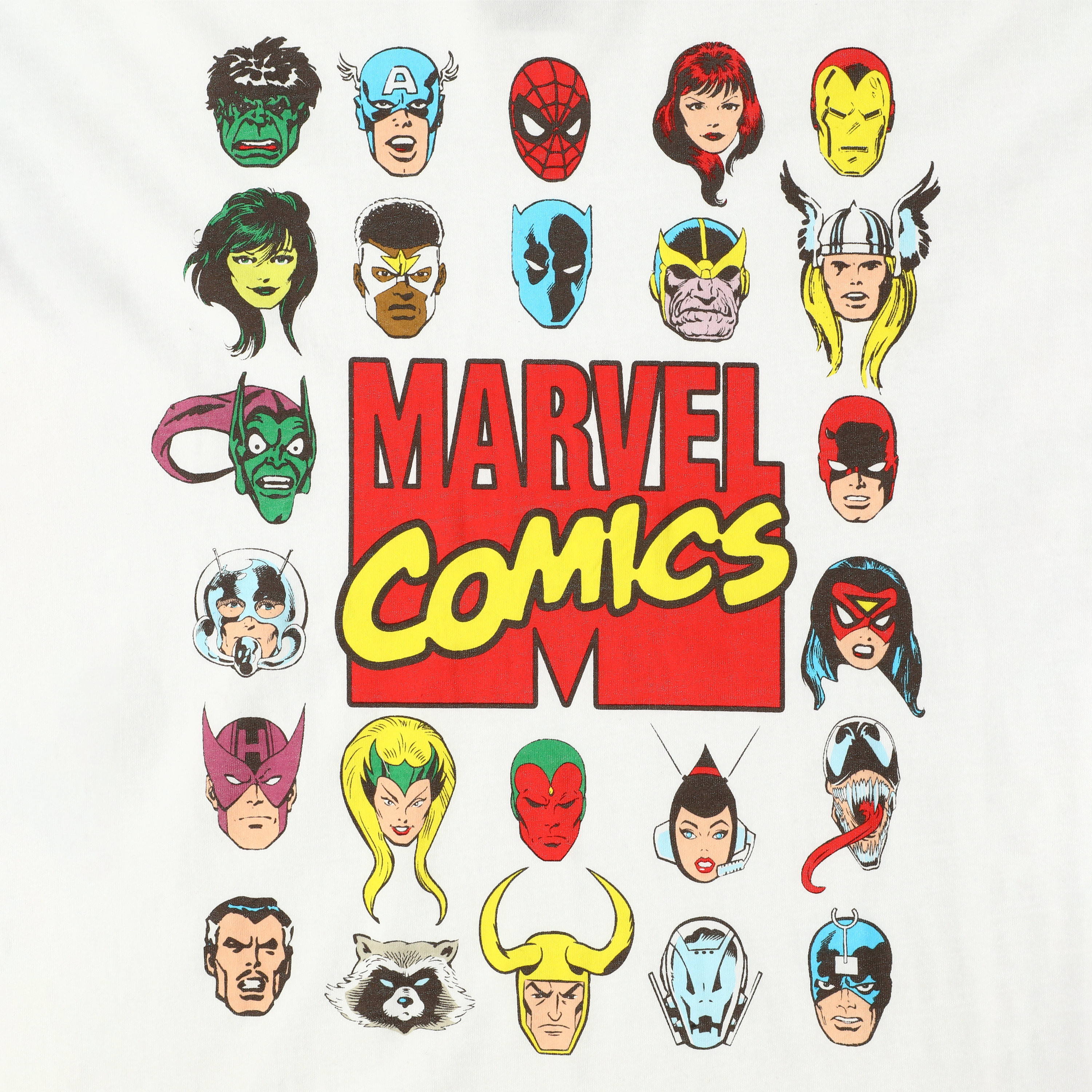 Marvel Comics Hero Faces Graphic Tee