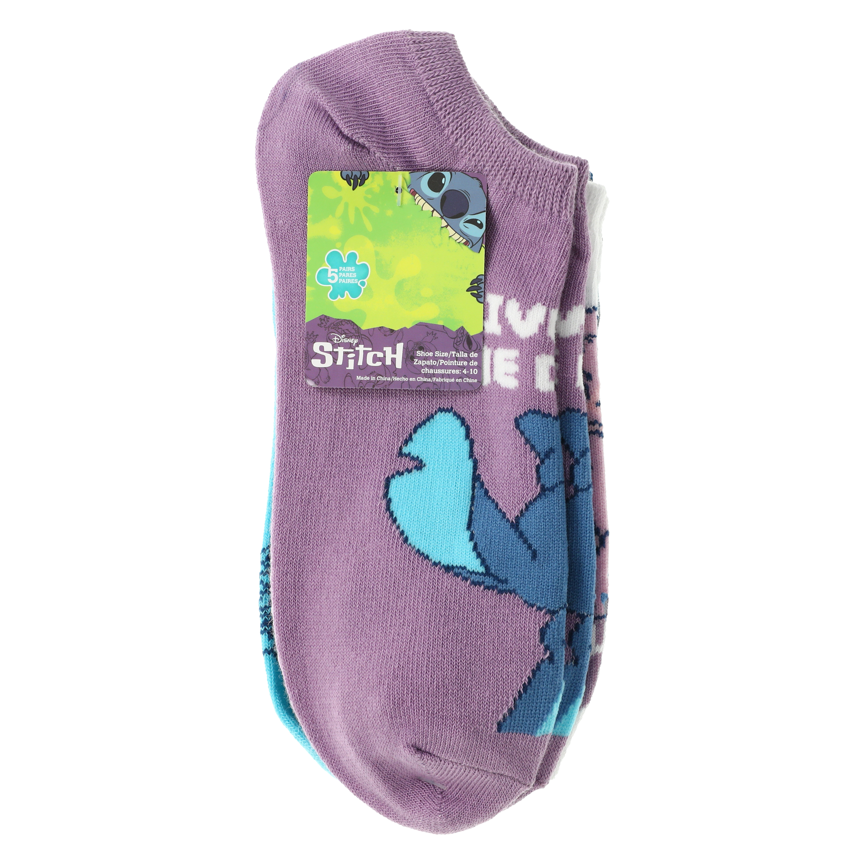 Disney Stitch Ladies Low-Cut Socks 5-Pack