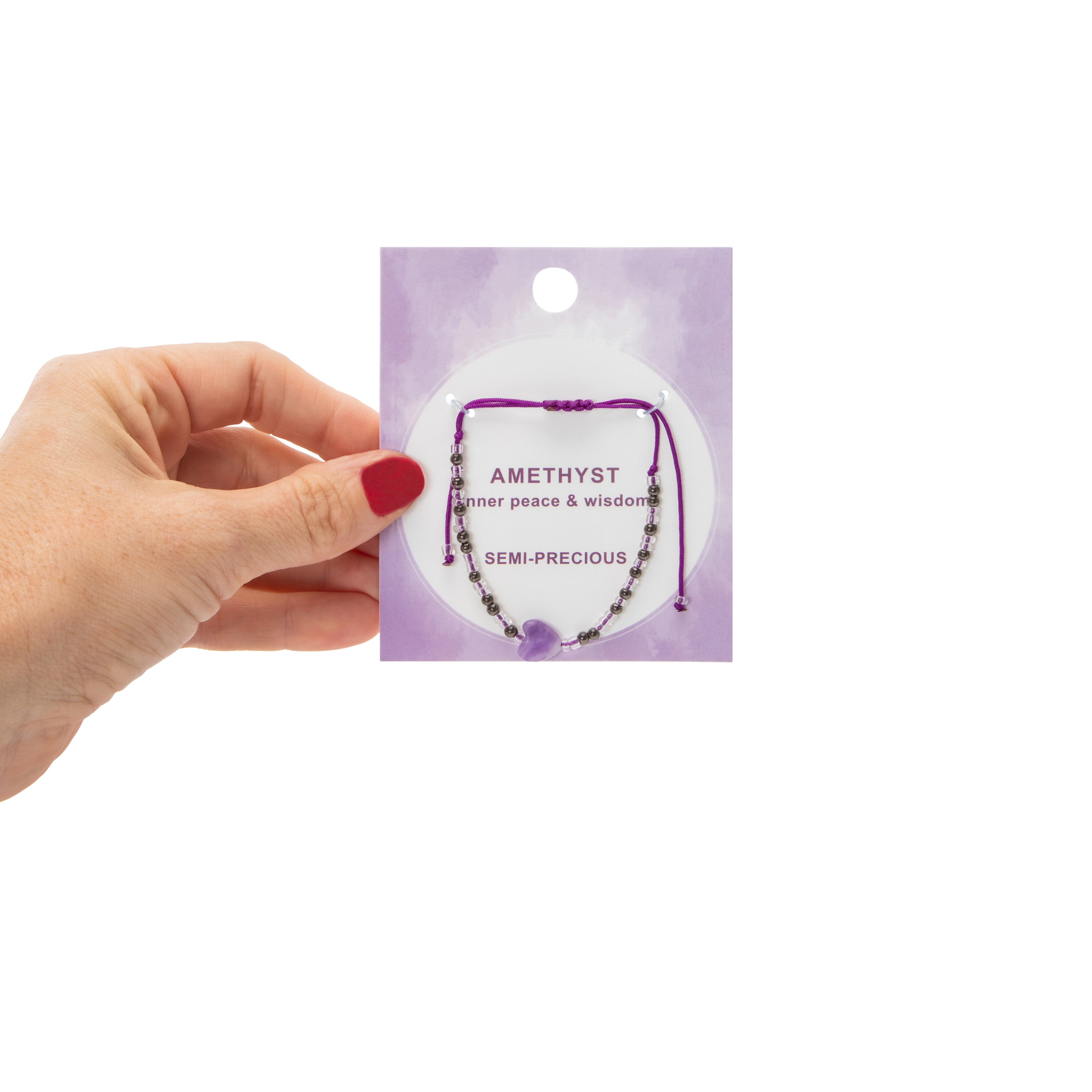 Semi-Precious Heart Stone Beaded Bracelet