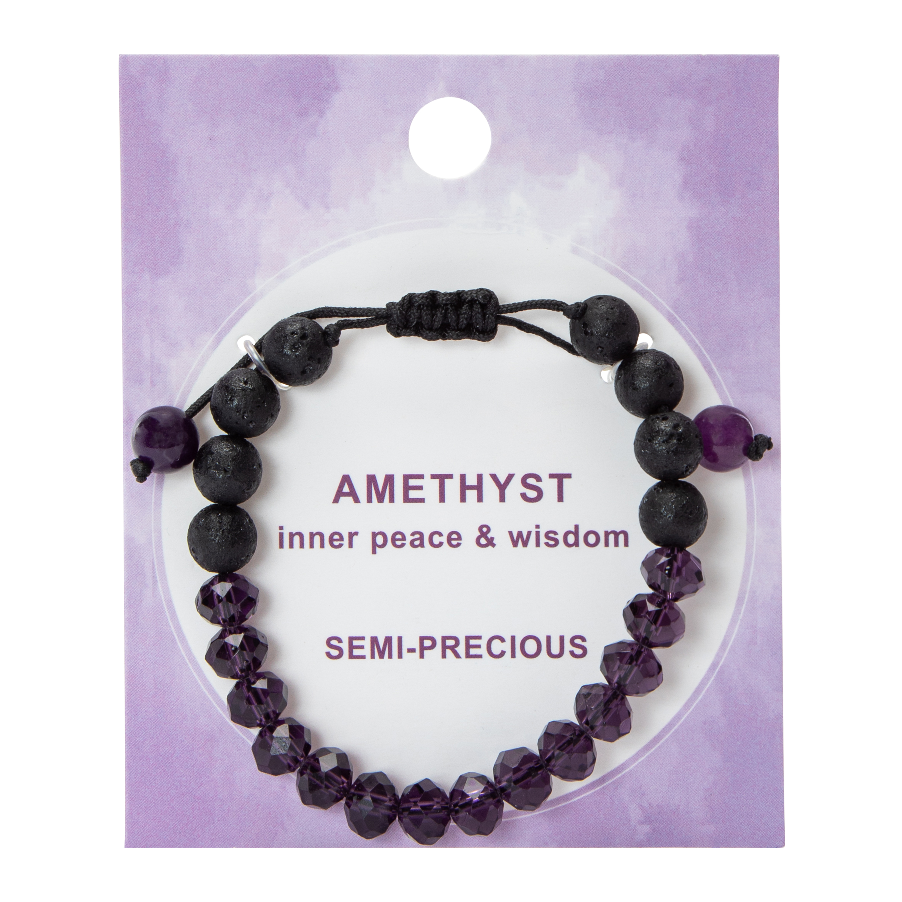 Lava & Semi-Precious Stone Beaded Bracelet