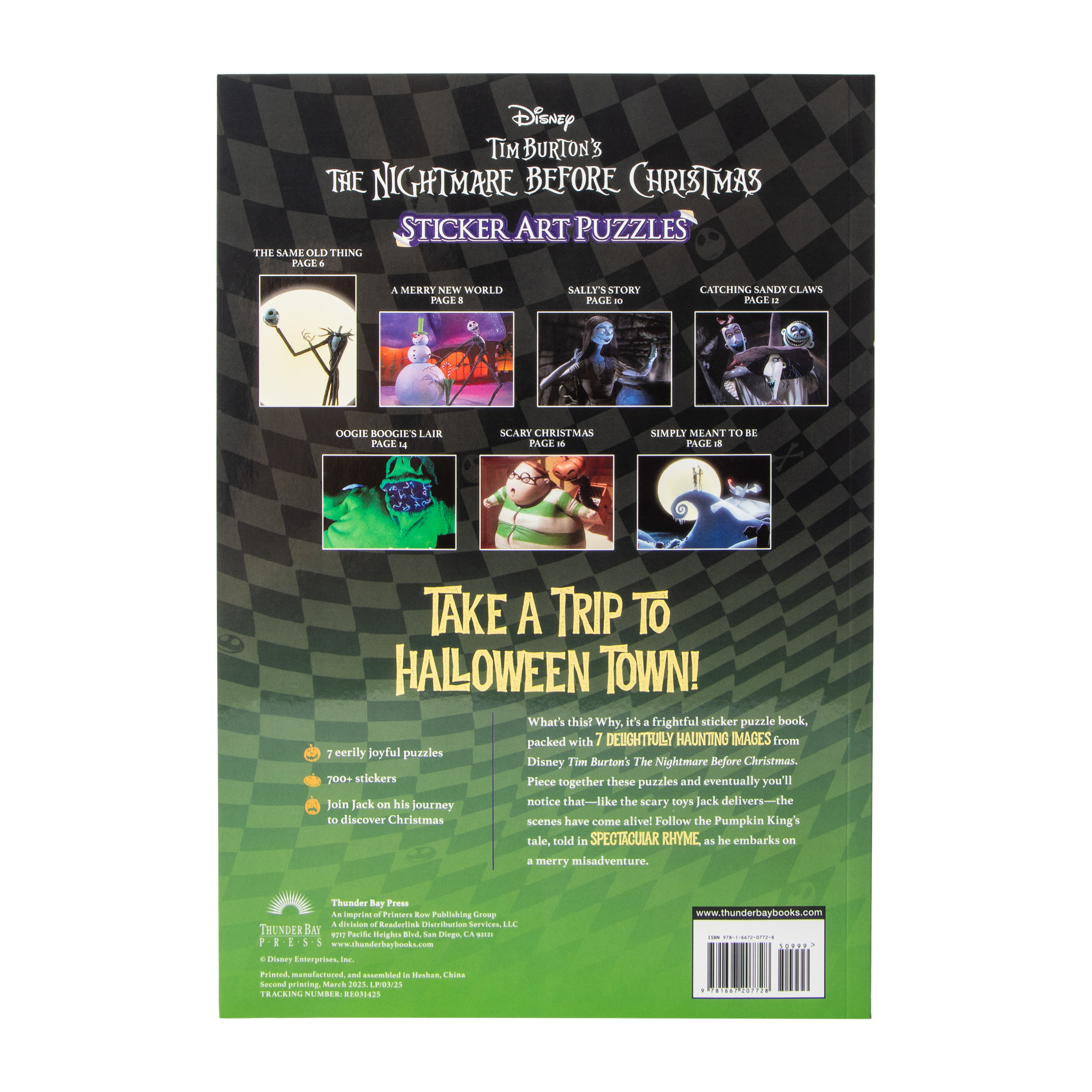 Disney Tim Burton's The Nightmare Before Christmas Sticker Art Puzzles Book