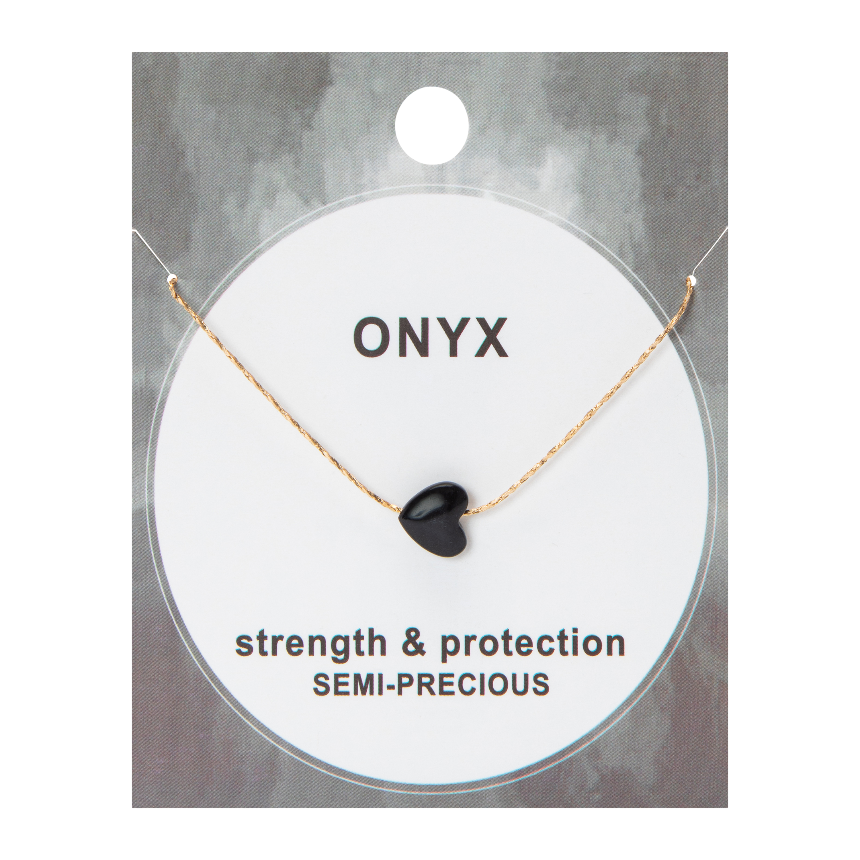 Semi-Precious Heart Stone Pendant Necklace