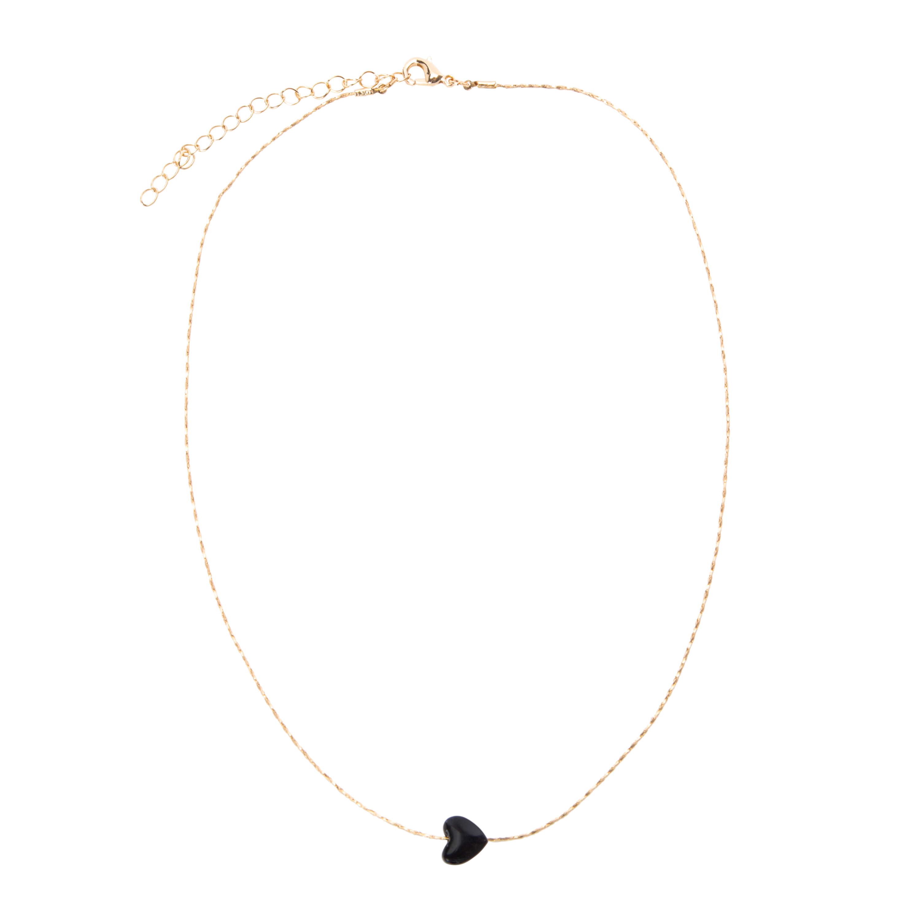 Semi-Precious Heart Stone Pendant Necklace