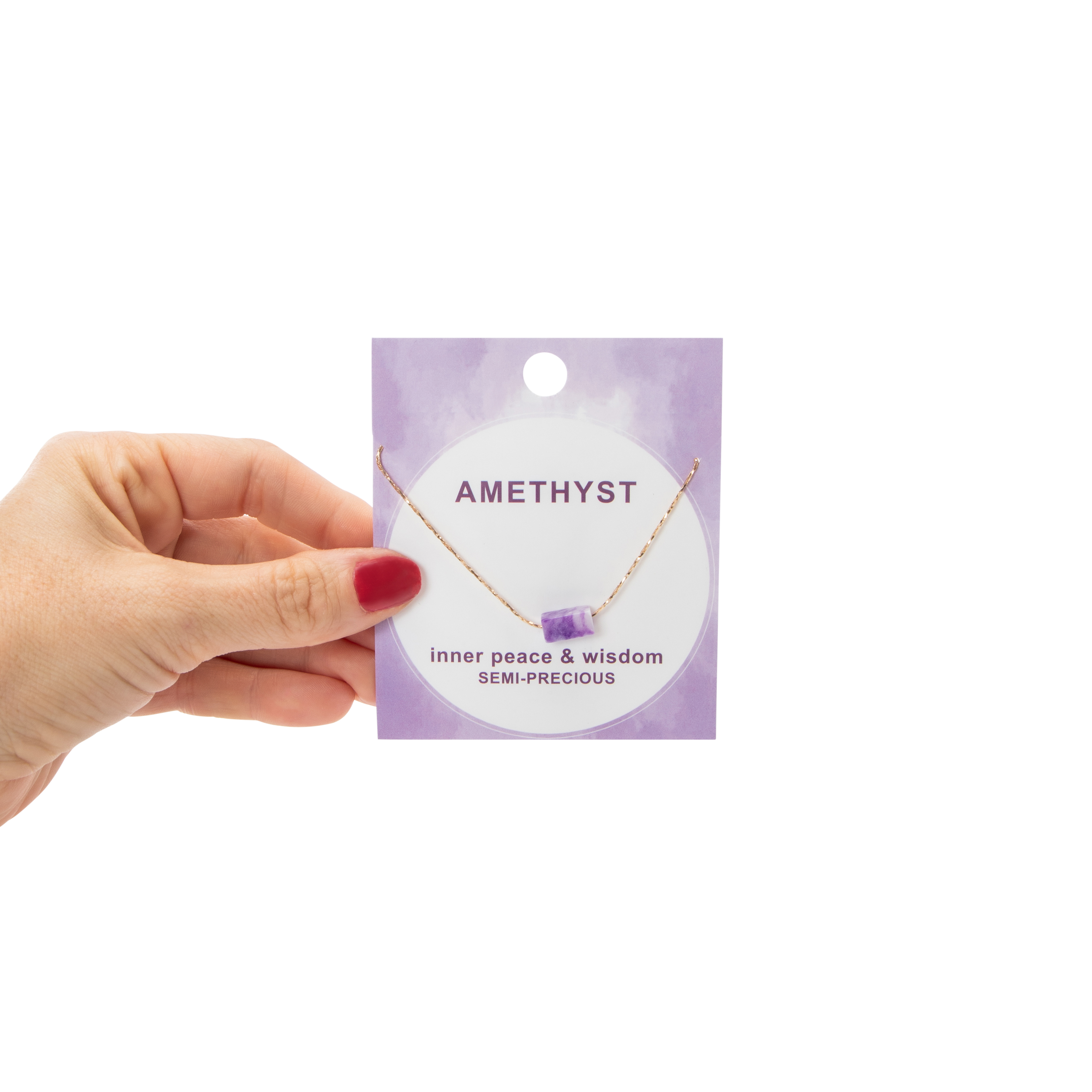 Semi-Precious Stone Bar Necklace