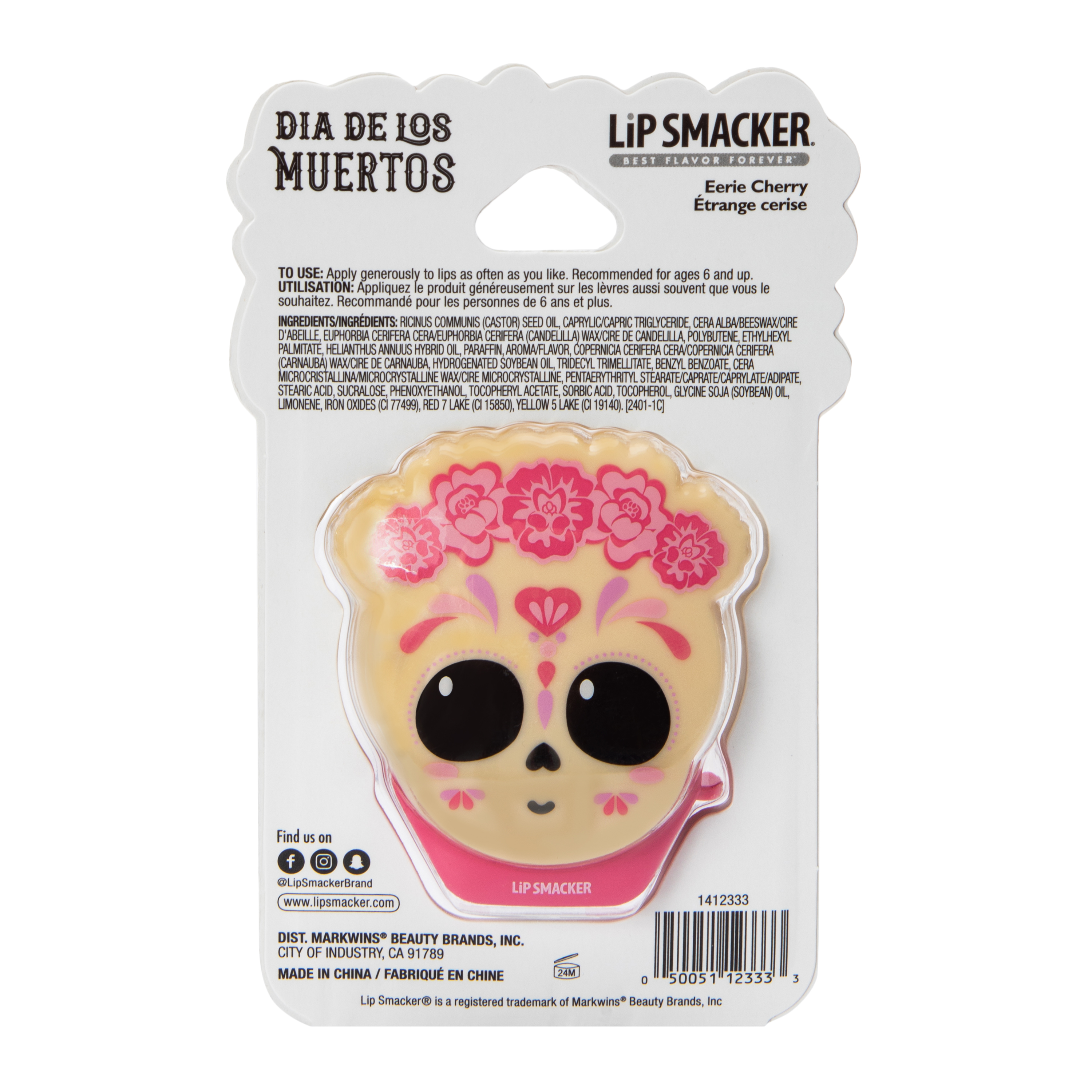 Lip Smacker® Dia De Los Muertos Lip Balm 0.26oz - Eerie Cherry