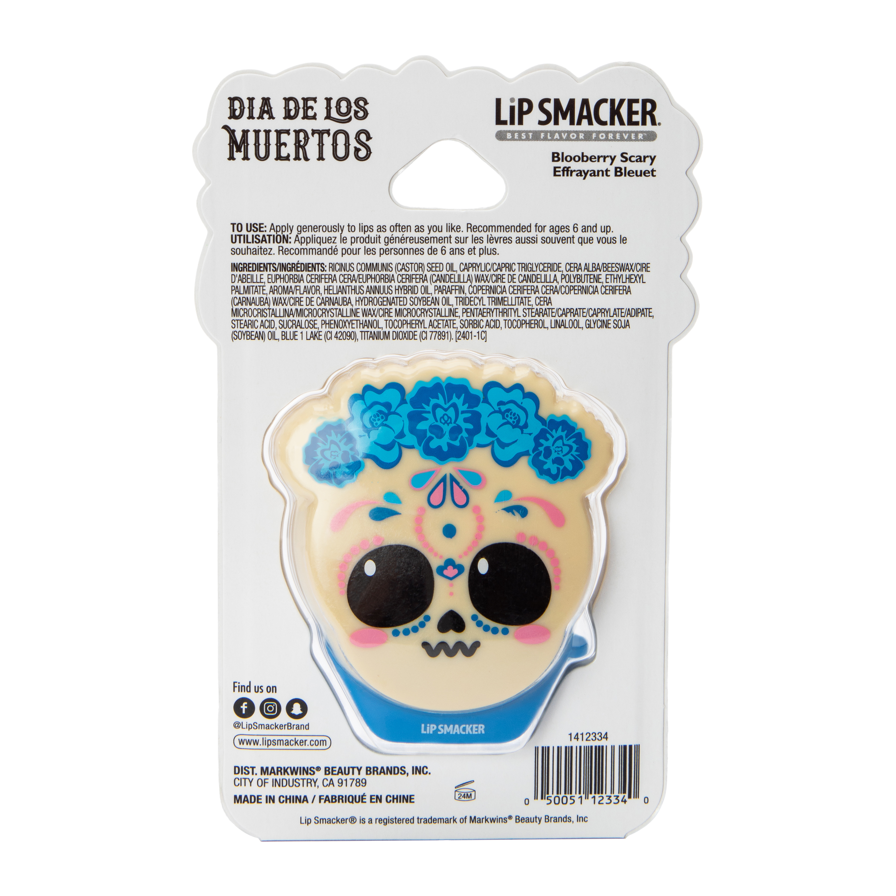 Lip Smacker® Dia De Los Muertos Lip Balm 0.26oz - Blooberry Scary
