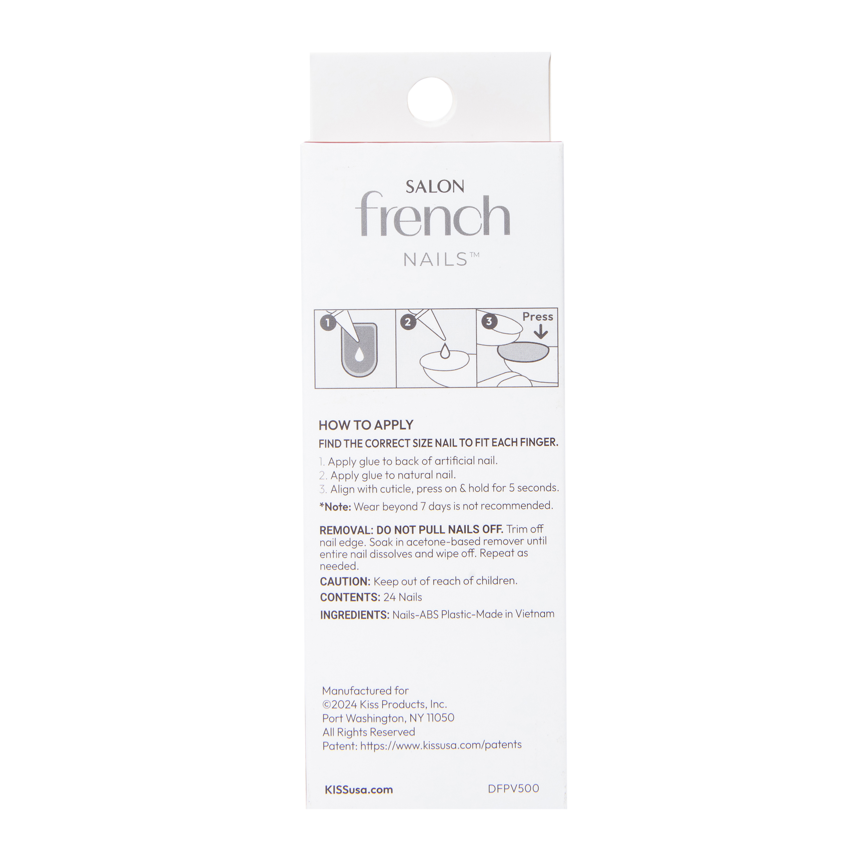 Kiss® Salon French Tip Press-On Nails