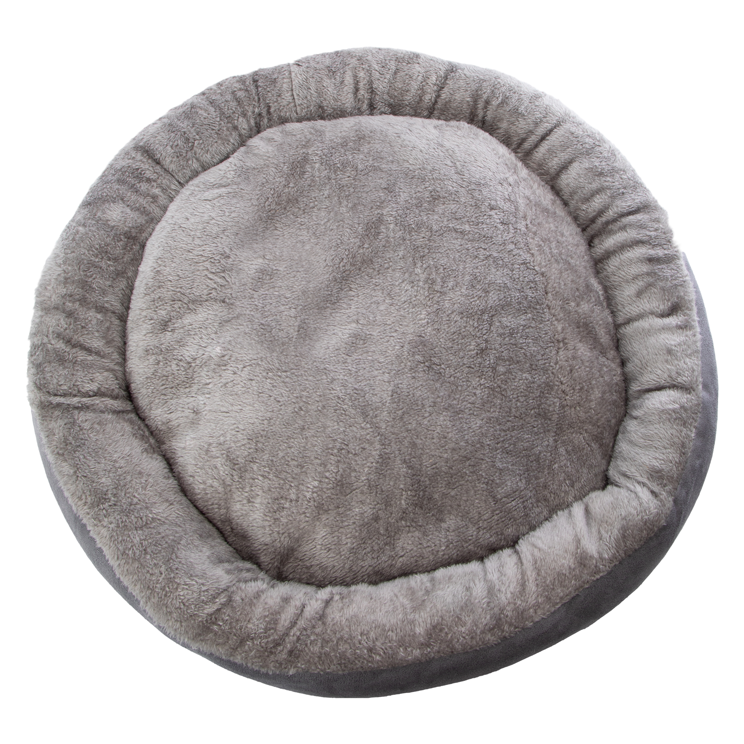 Round Plush Pet Bed 22in