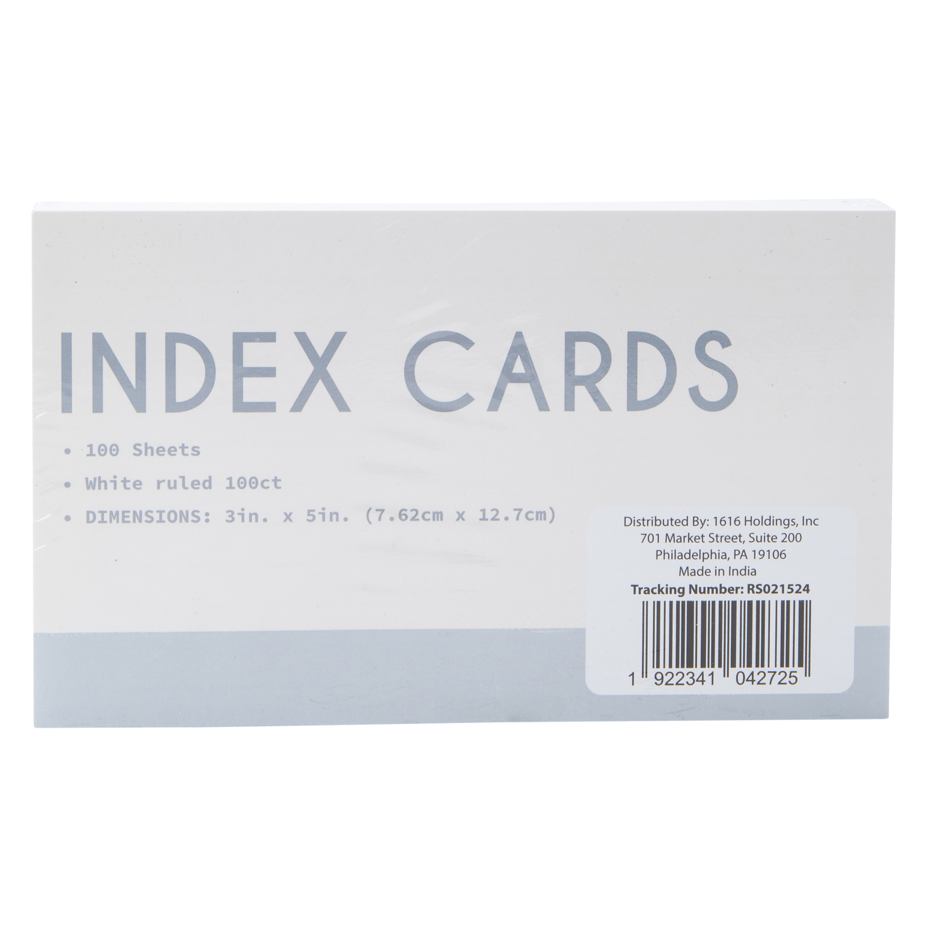 100-Count White Ruled Index Cards 3in x 5in