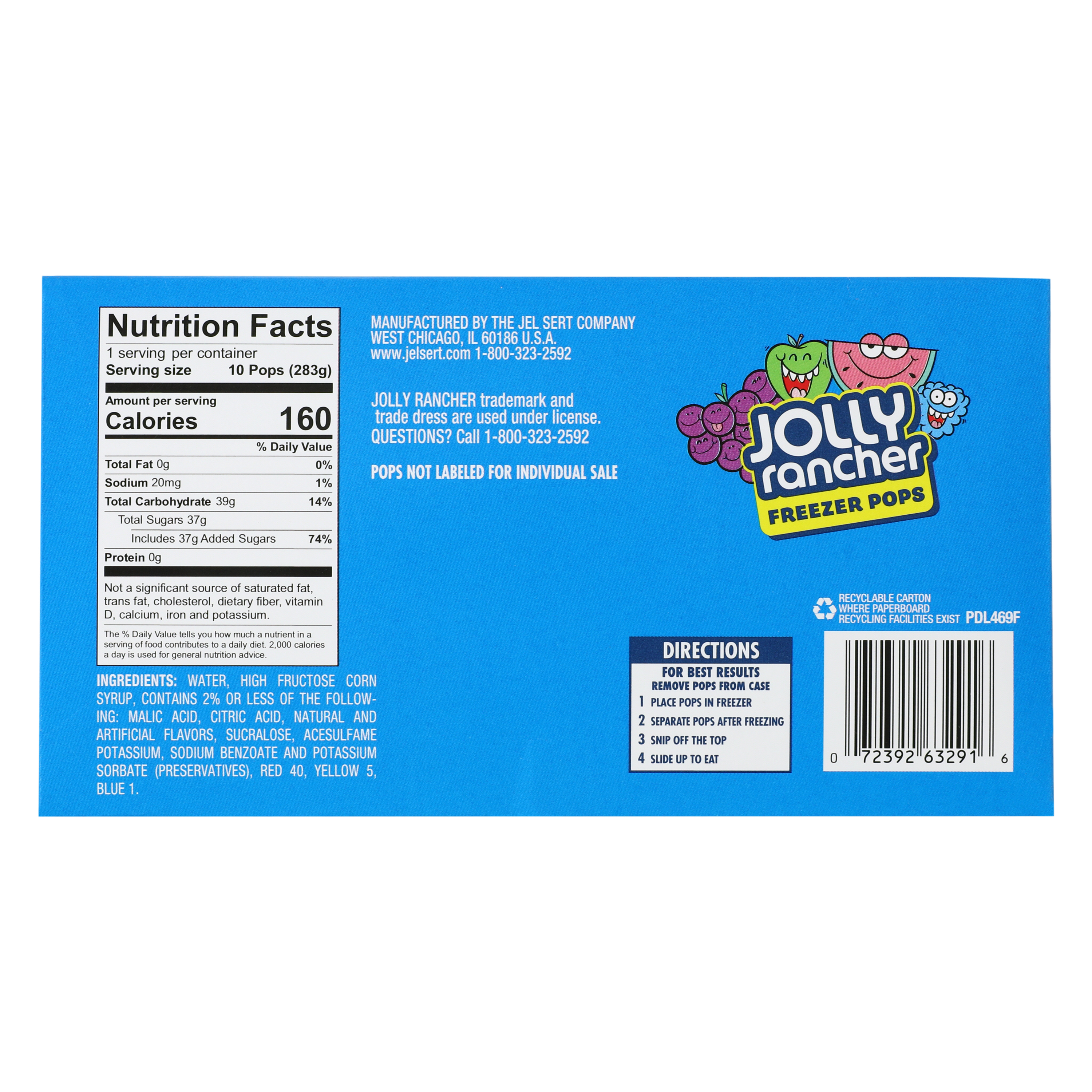 Jolly Rancher Freezer Pops 10-Count