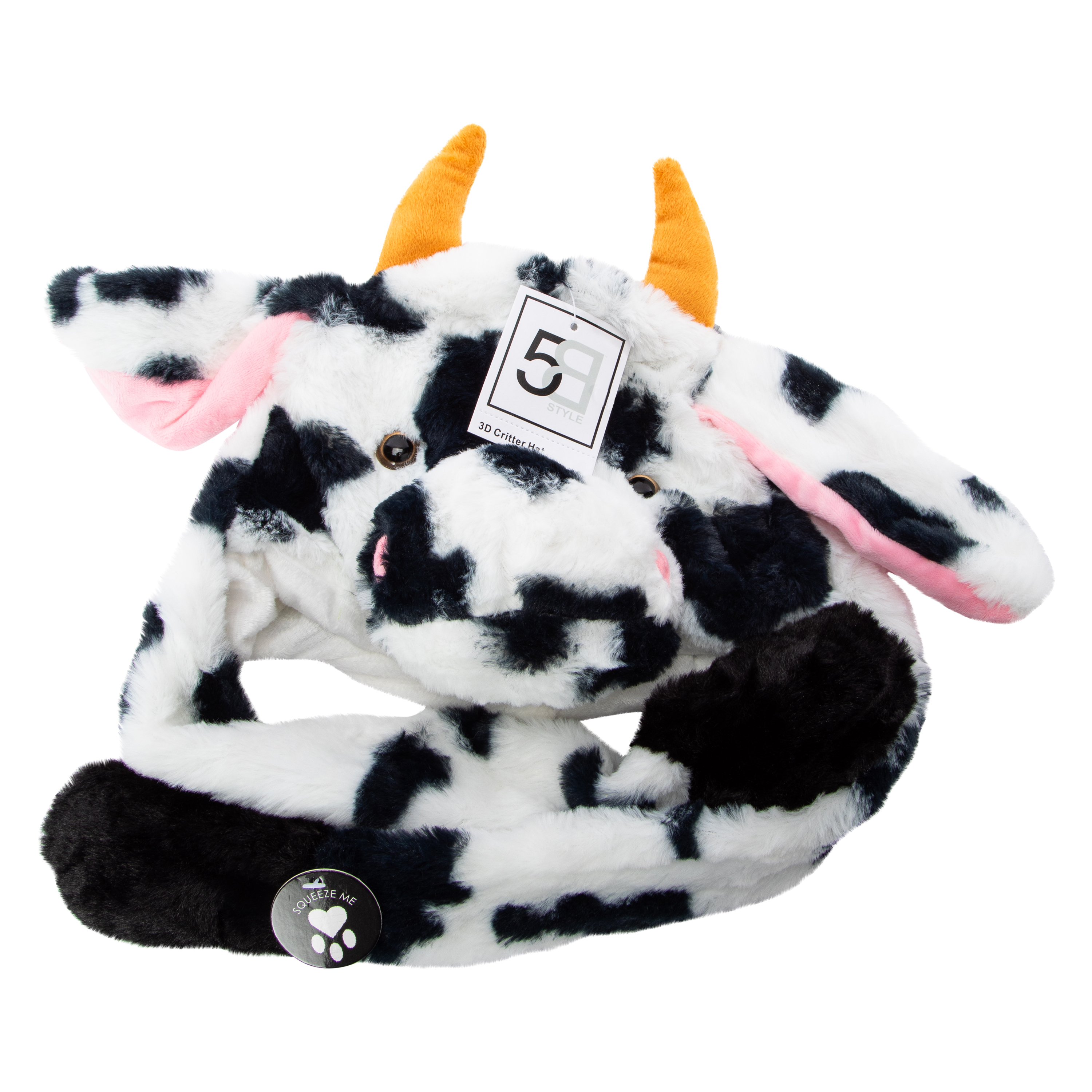 Fuzzy Animal Squeeze Hat With Moving Ears