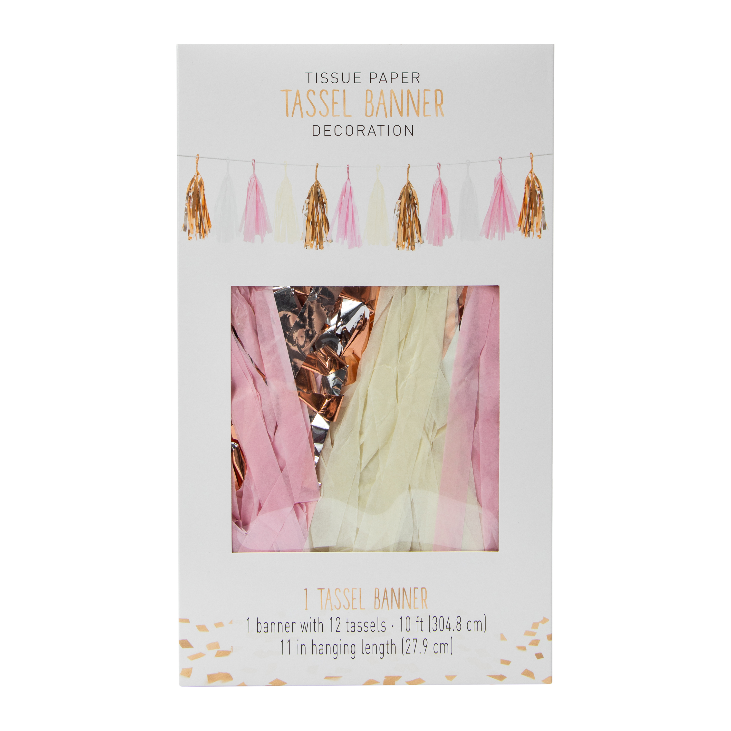 Tissue Paper Tassel Banner Decoration 10ft