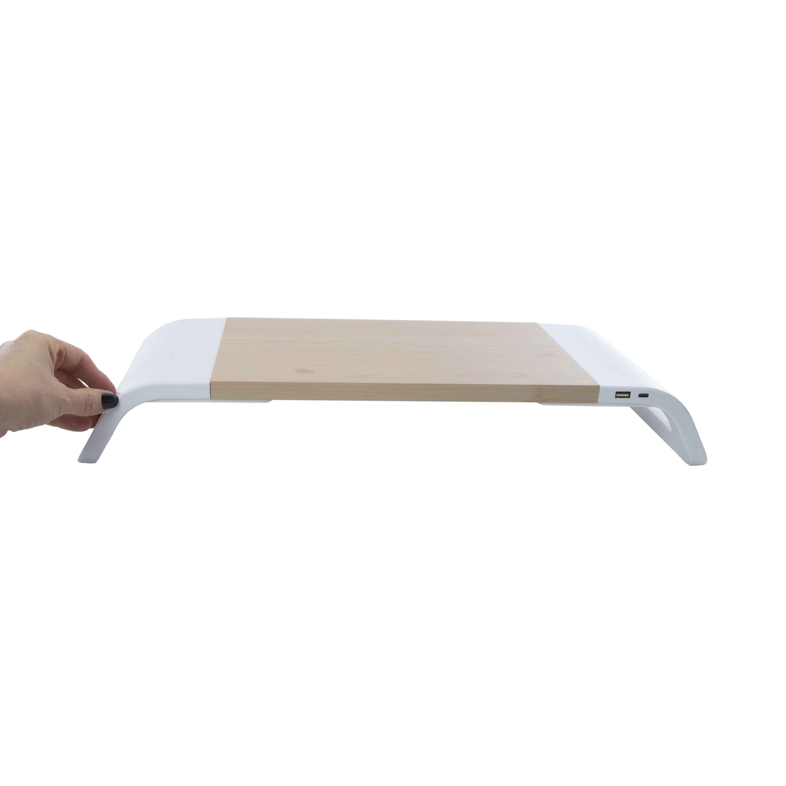 Desktop Computer Monitor Stand With Charging Ports 21in x 7.6in