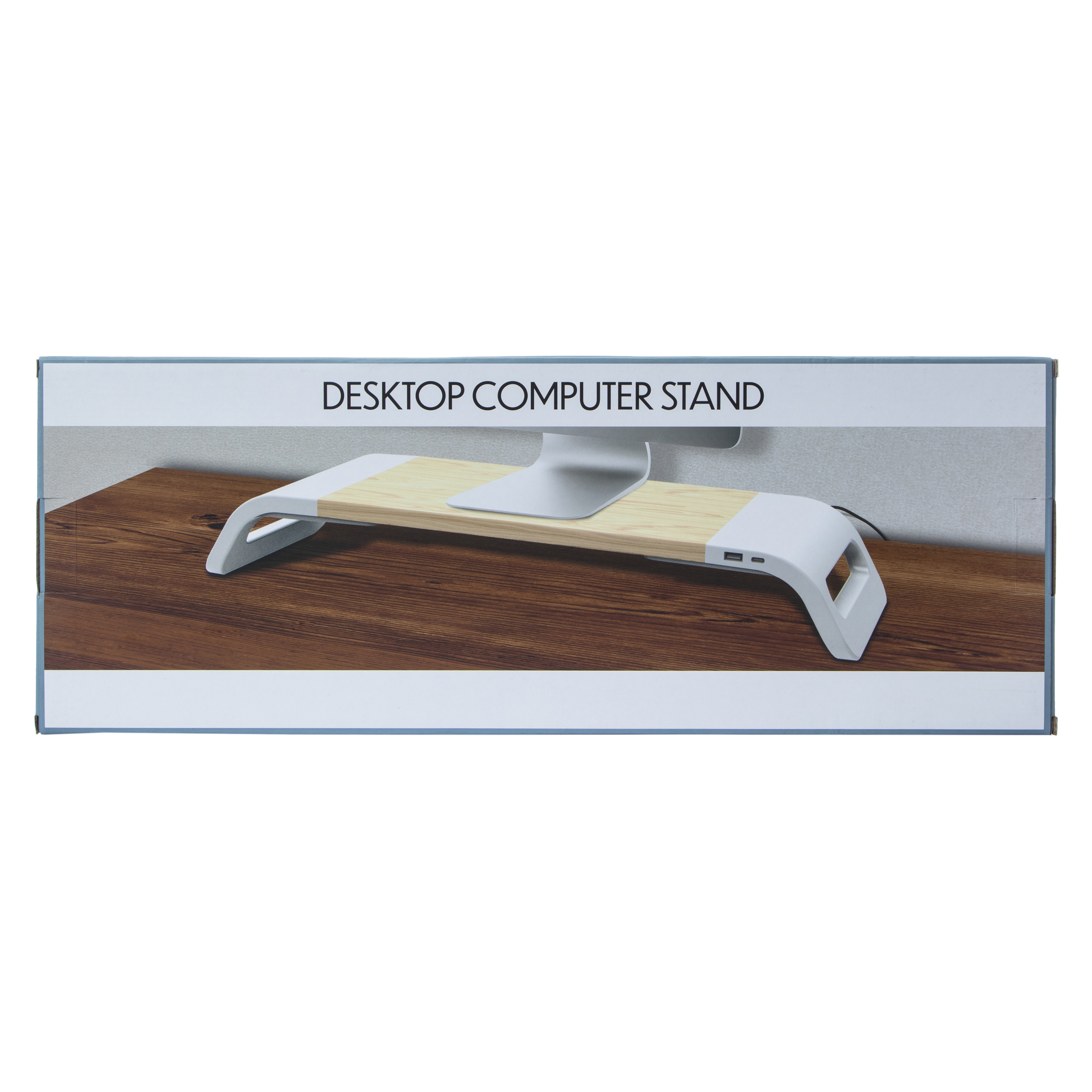 Desktop Computer Monitor Stand With Charging Ports 21in x 7.6in